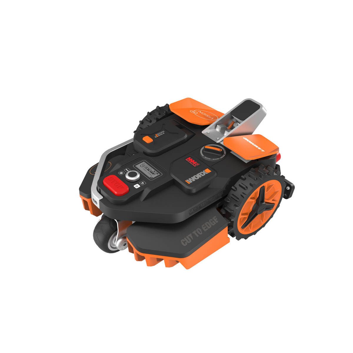Worx Rasenmähroboter WR208E, (Komplett-Set, Inkl. PowerShare-Akku und Ladegerät), ohne Begrenzungskabel,KI,PowerShare,App schwarz