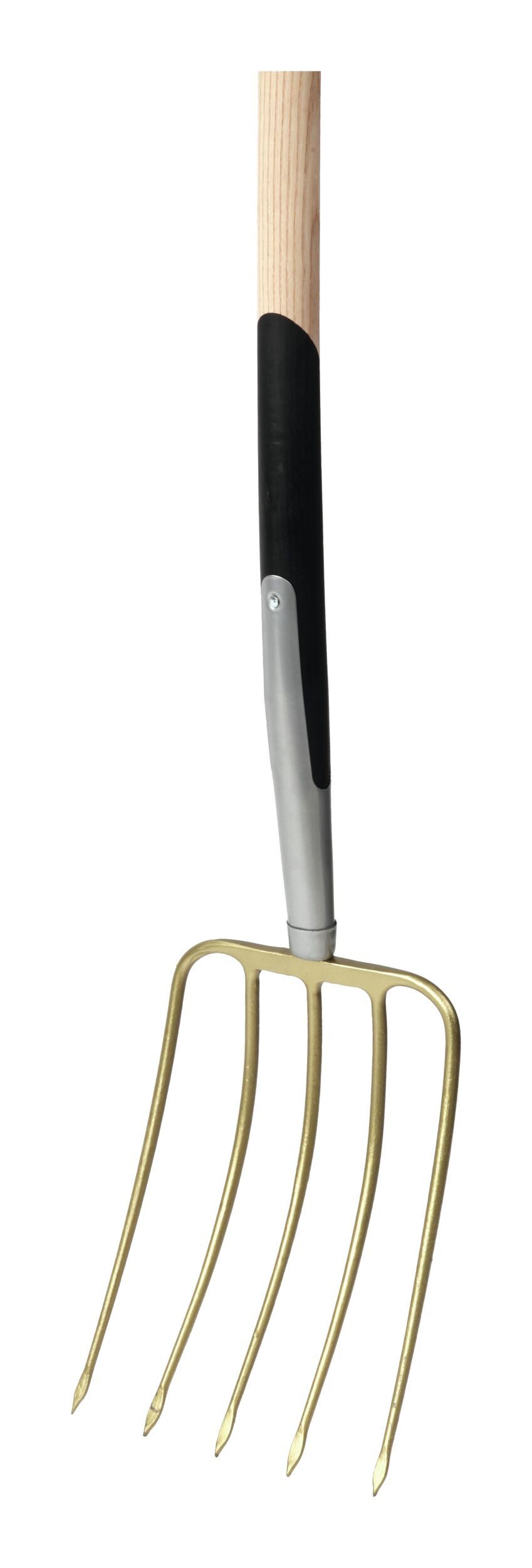 Floraworld Laubgabel, Kompostgabel 210 mm 5 Zinken mit Stiel Gesamtlänge 1,39