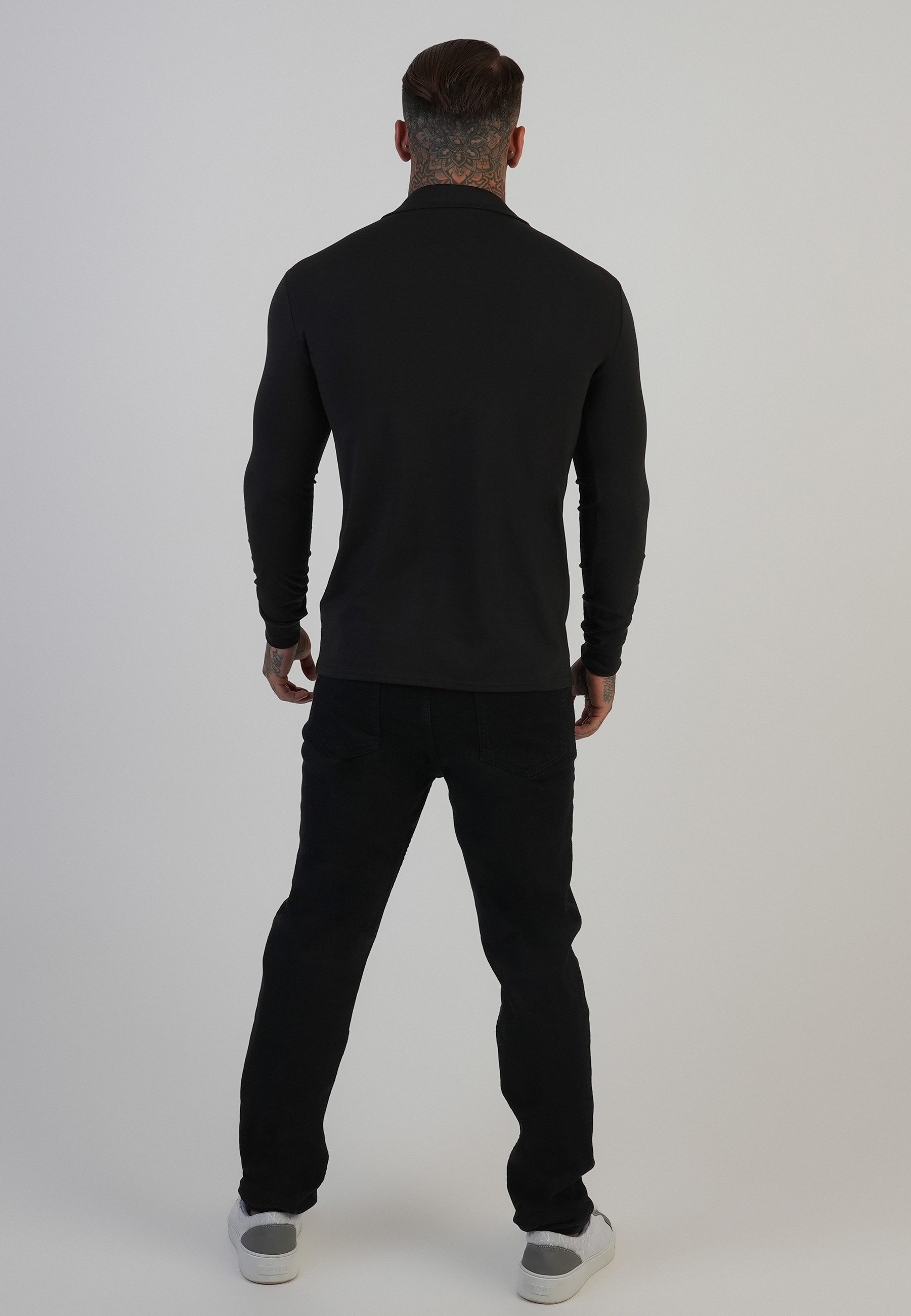 Siksilk T-Shirt SikSilk Herren LS Revere Polo T-Shirt