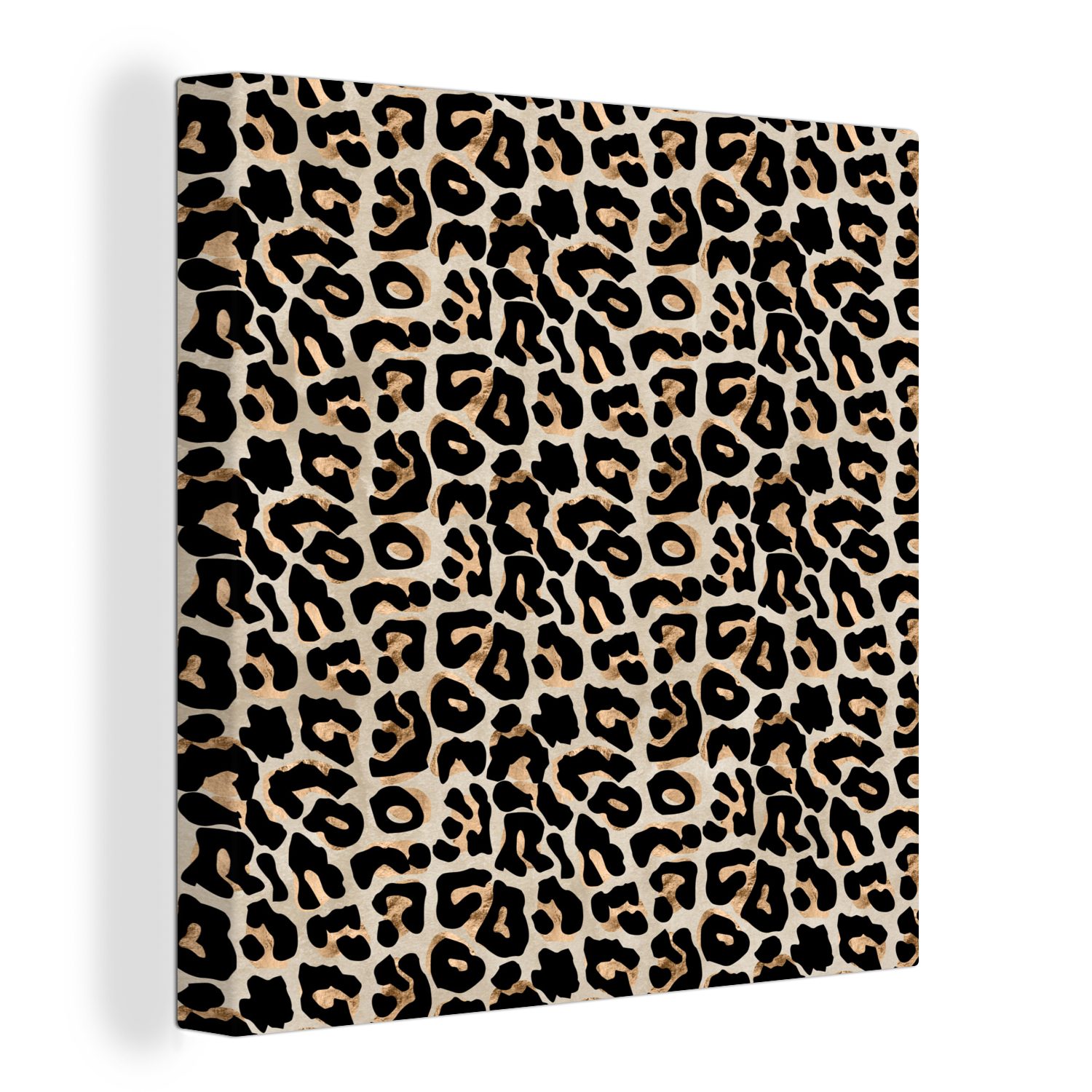 OneMillionCanvasses® Leinwandbild Tiermuster - Panther - Schick, (1 St), Leinwand Bilder für Wohnzimmer Schlafzimmer