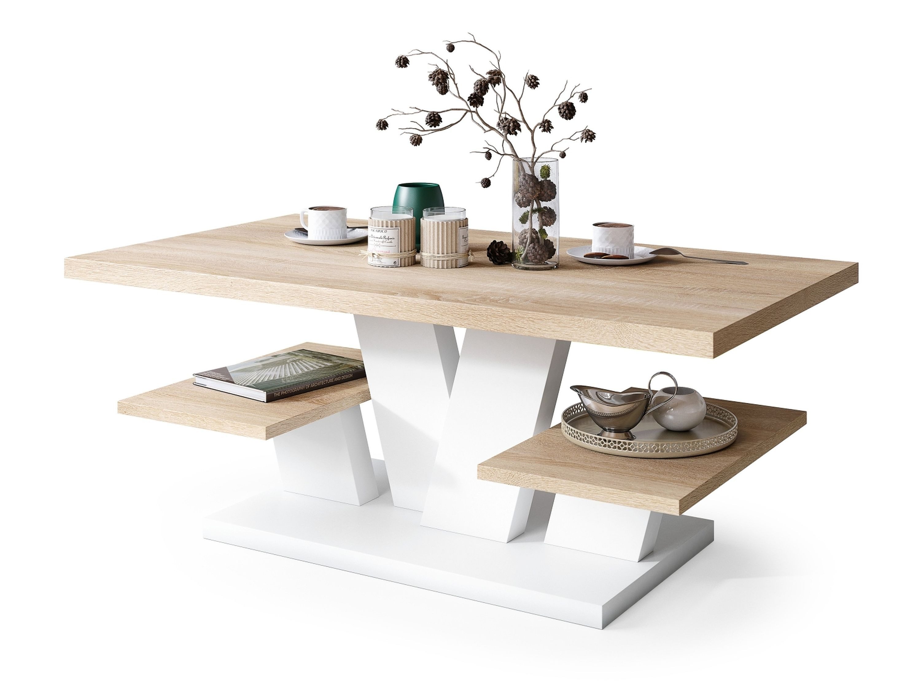 Couchtisch Design Viva Tisch Wohnzimmertisch 110x60x45 cm mit Ablagefläche