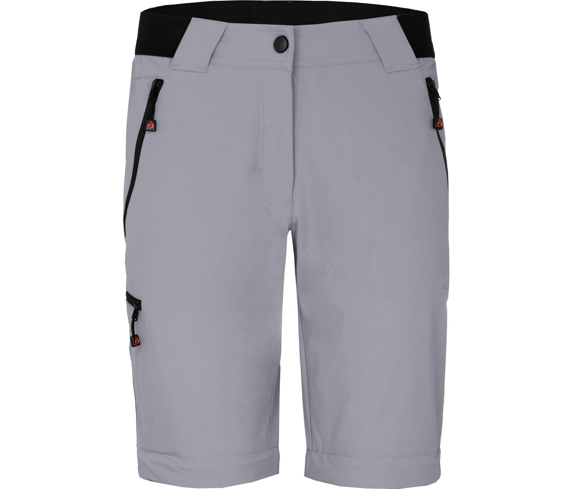 Bergson Outdoorhose VIDAA COMFORT Zipp-Off Damen Wanderhose, leicht, strapazierfähig, Normalgrößen, hellgrau