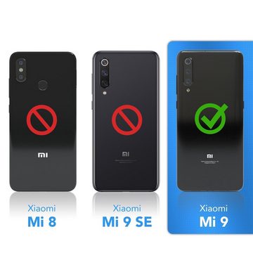 EAZY CASE Handyhülle Slimcover Clear für Xiaomi Mi 9 6,39 Zoll, durchsichtige Hülle Ultra Dünn Silikon Backcover TPU Telefonhülle Klar