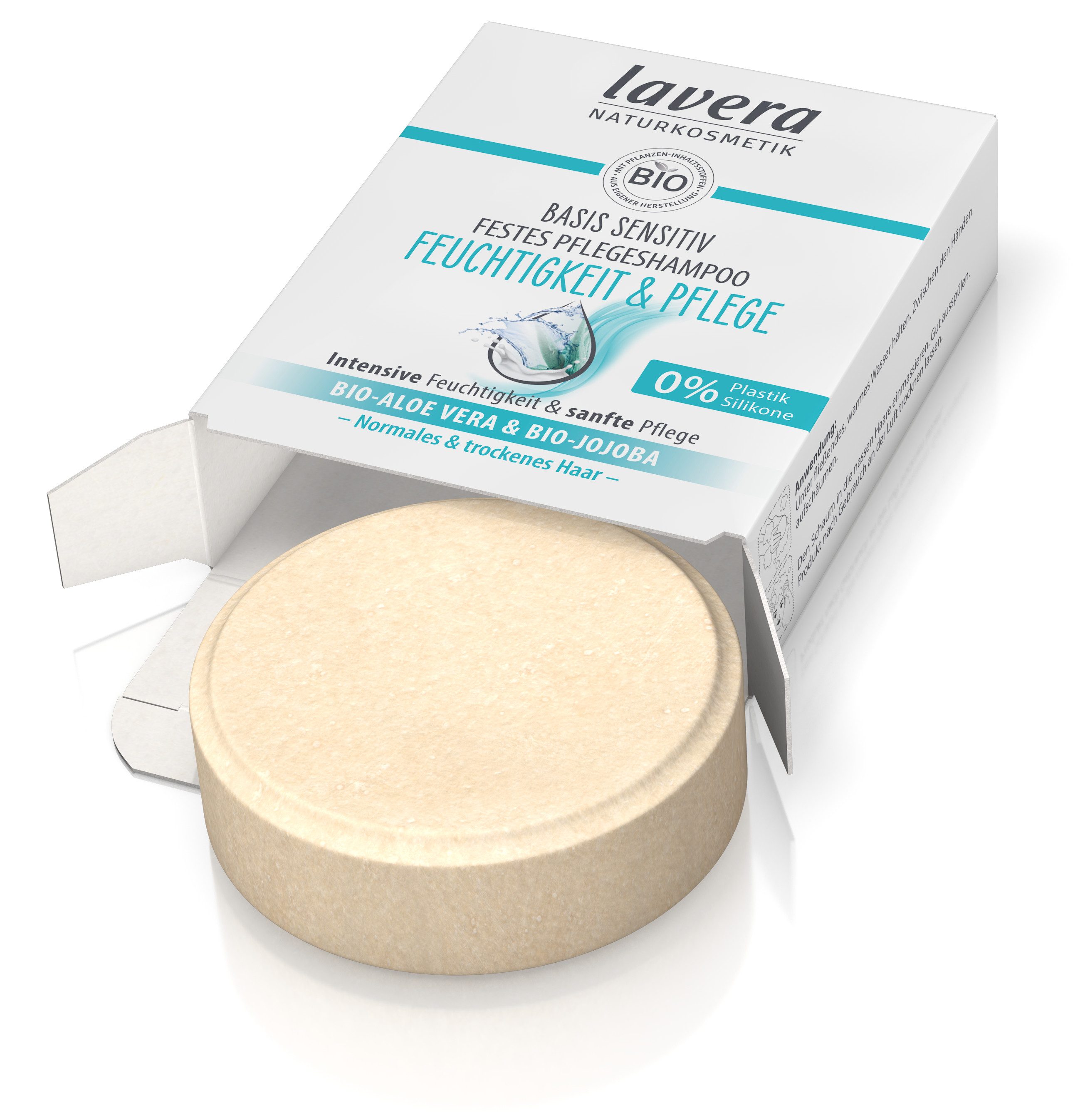 lavera Festes Haarshampoo Festes Pflegeshampoo basis sensitive Feuchtigkeit & Pflege