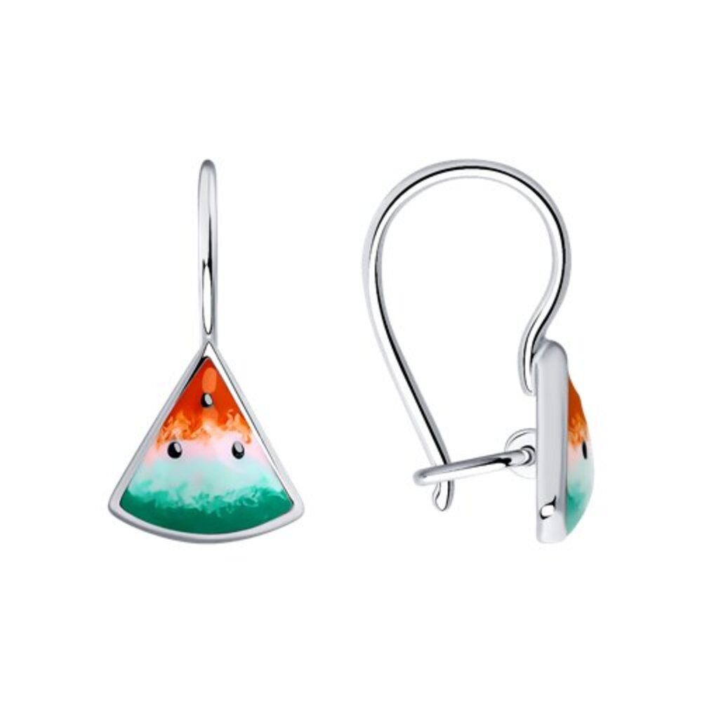 Secretforyou Paar Ohrhänger Silber 925 Emaille Ohrringe Hänger für Mädchen Damen Echtschmuck, 925 Sterling Silber