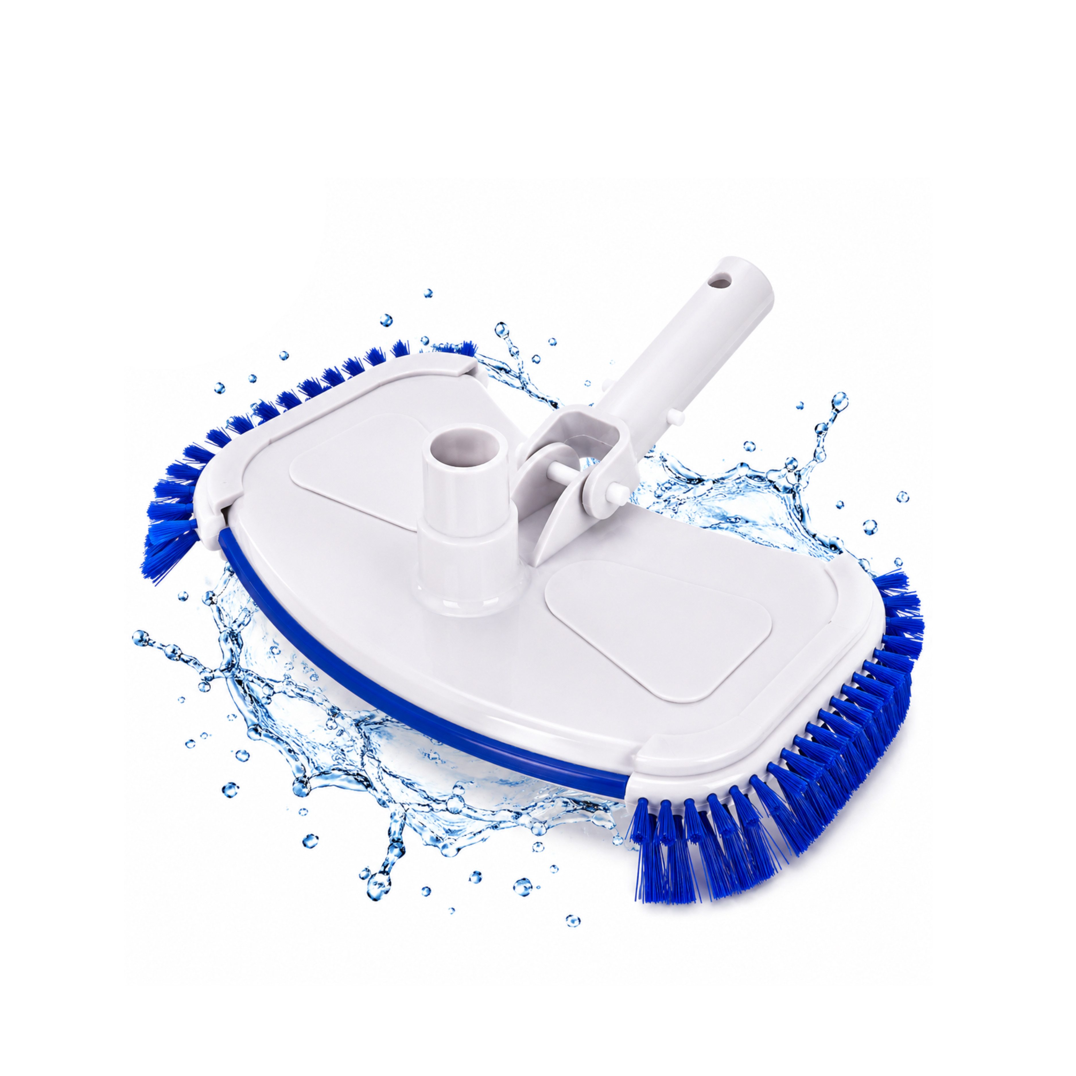 HAF Poolbodensauger Poolsauger Bodensauger DeLuxe seitliche Borsten Schwimmbad Reinigung, (Mit 32mm und 38mm Schlauchanschluss, Für alle handelsüblichen Teleskopstangen), Reinigung von allen Arten von Schwimmbecken