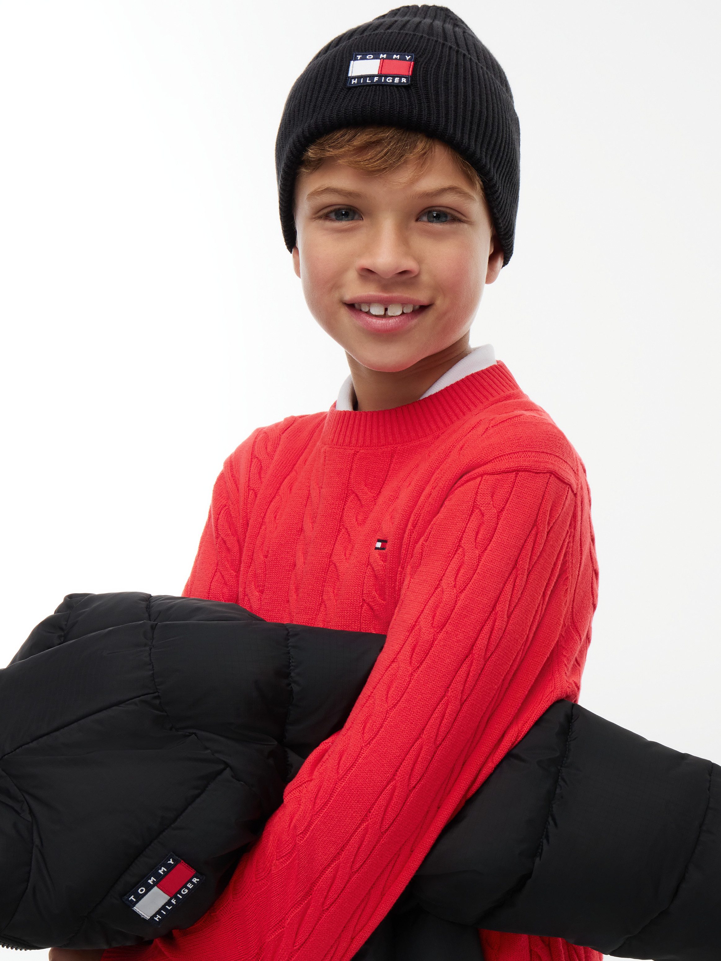 Tommy Hilfiger Beanie HERITAGE FLAG BEANIE Regular fit mit Markenlogo
