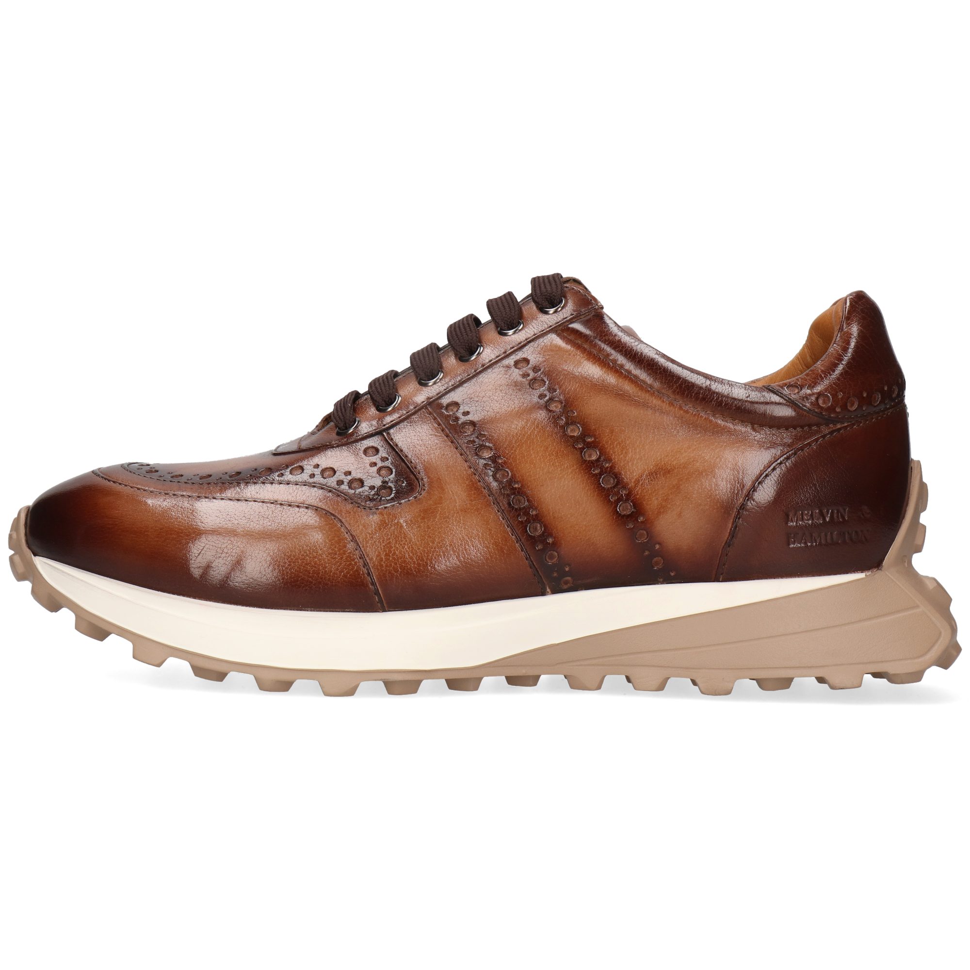 Melvin & Hamilton Richmond 1 Leder-Sneakers für Herren Sneaker Plateausohlen, Echtes Leder, Herausnehmbare Innensohle