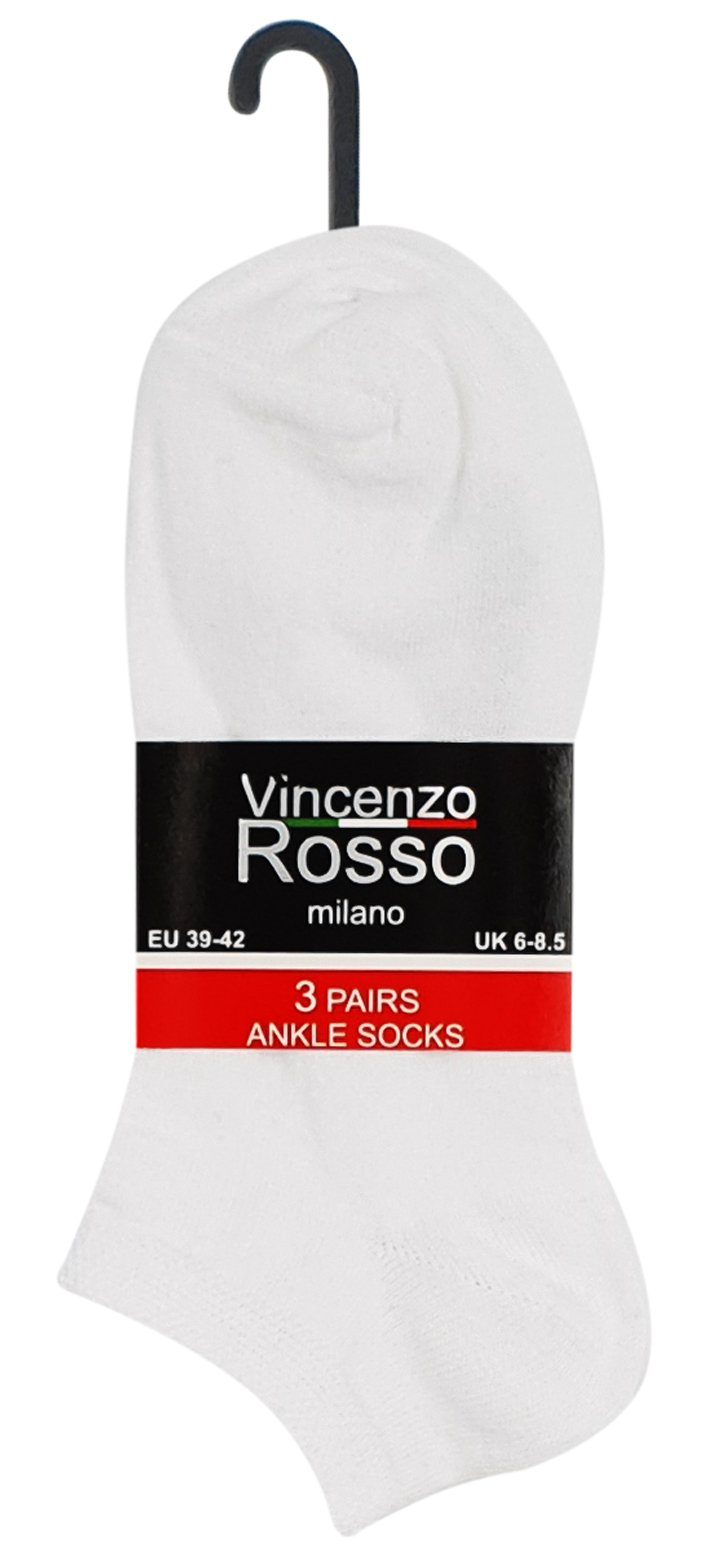 Vincenzo Rosso Sneakersocken (12-Paar) mit Softbund