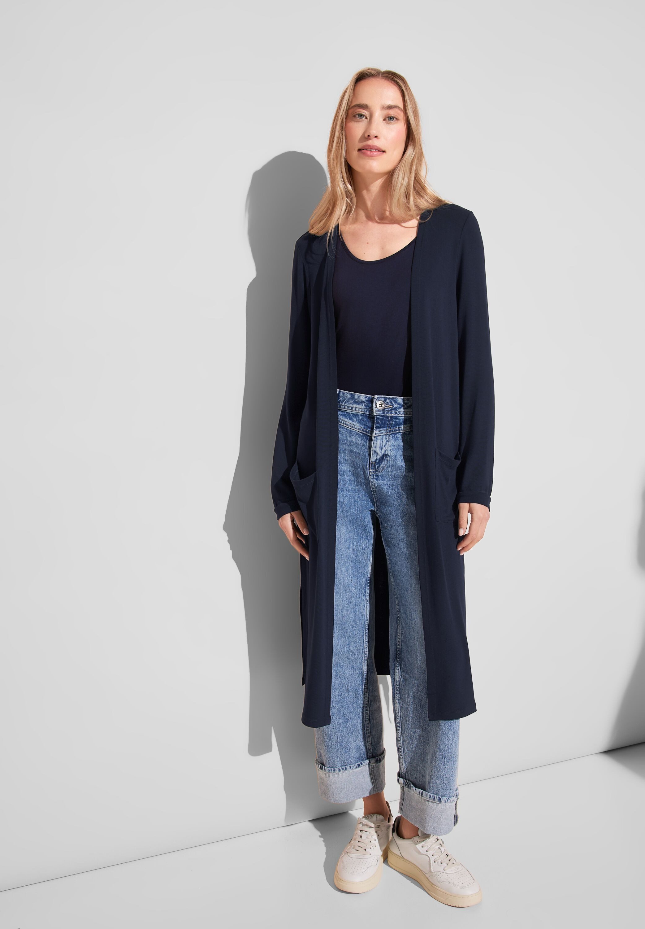 STREET ONE Cardigan mit Seitlichen Einschlitzen am Saum