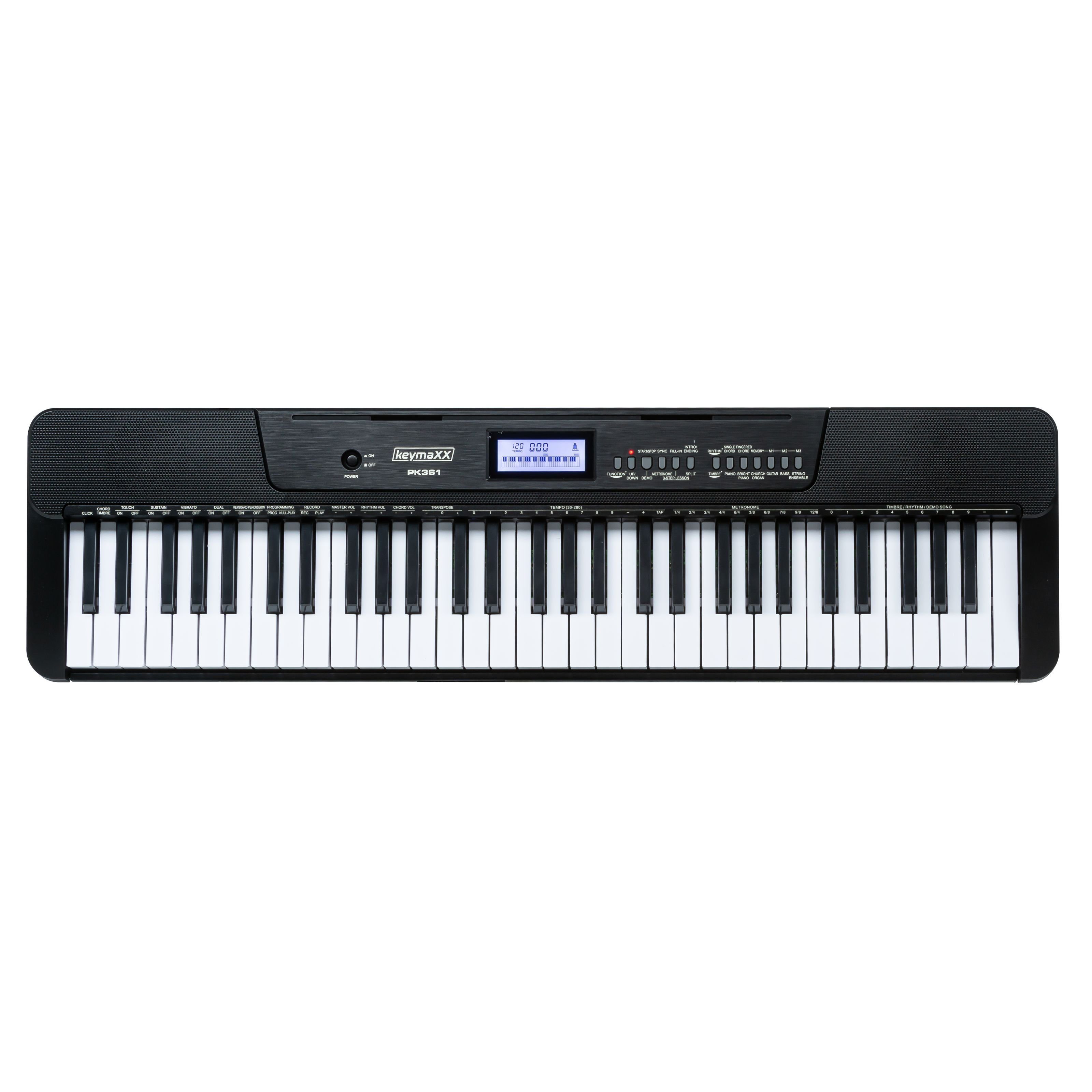 keymaXX Home-Keyboard (PK361 Home Keyboard: Das Musikwunder für Kinder – 61 MidSize-Tasten, 430 Sounds, 300 Rhythmen, Perfekt für Anfänger, Keyboards, Home Keyboards), Home Keyboard, Kinder Keyboard, Musikinstrument