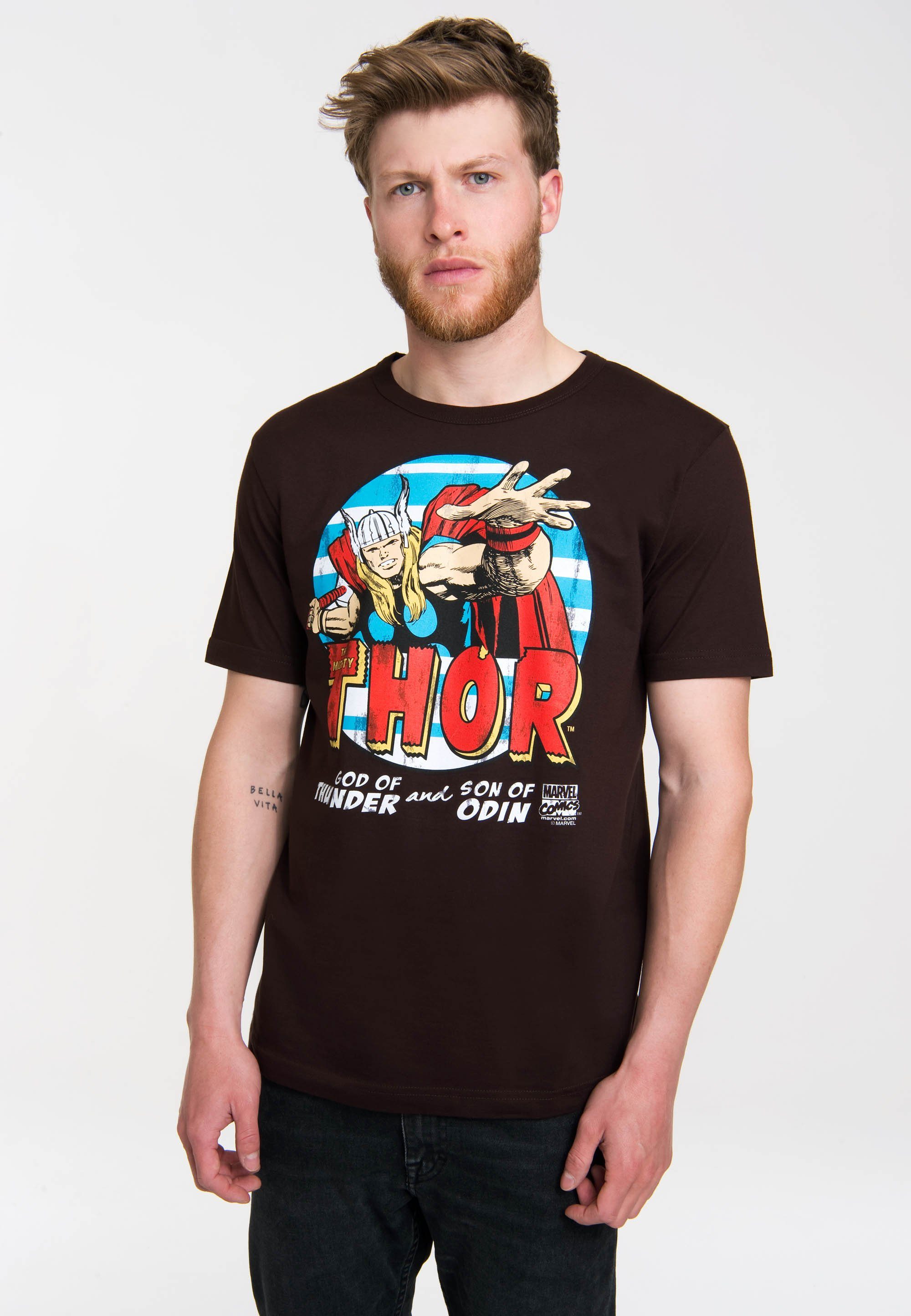 LOGOSHIRT T-Shirt Thor - Marvel mit coolem Superhelden-Frontprint