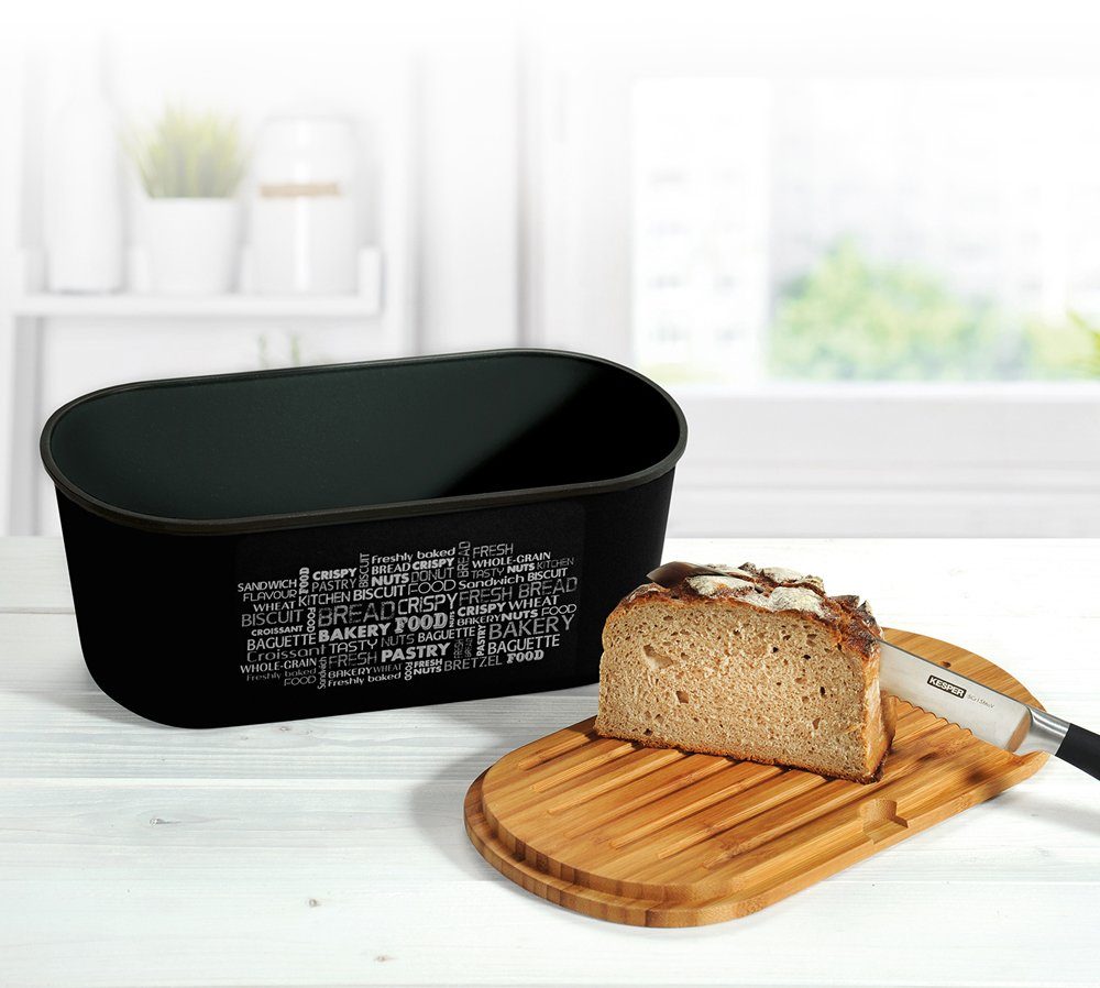 KESPER® Brotkasten, Bambus, Kunststoff, (1-tlg), mit Schneidebrett