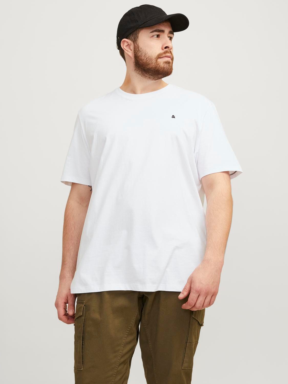 Jack & Jones PlusSize T-Shirt JJEPAULOS TEE SS CREW NECK NOOS PLS mit Logo günstig online kaufen