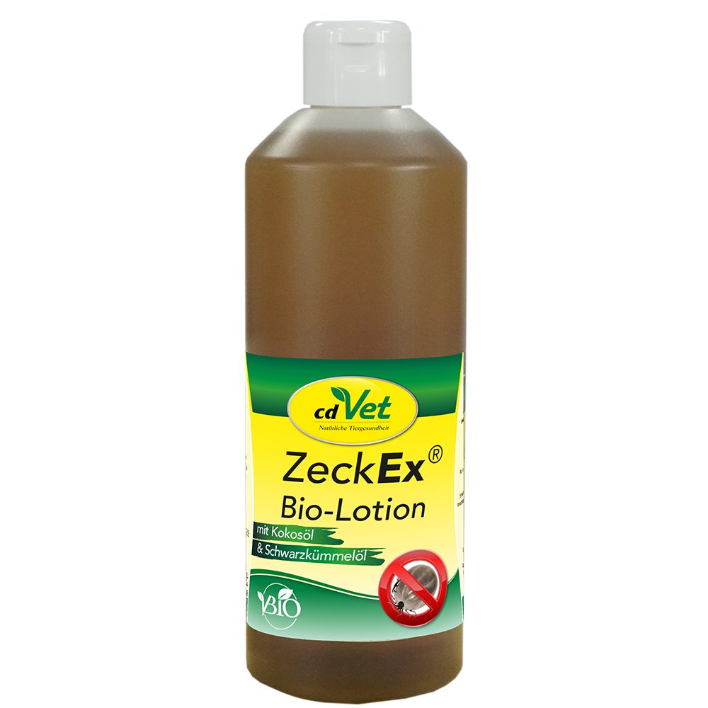 cdVet Zeckenschutzmittel ZeckEx Bio-Lotion, 500 ml, auch für Jungtiere geeignet