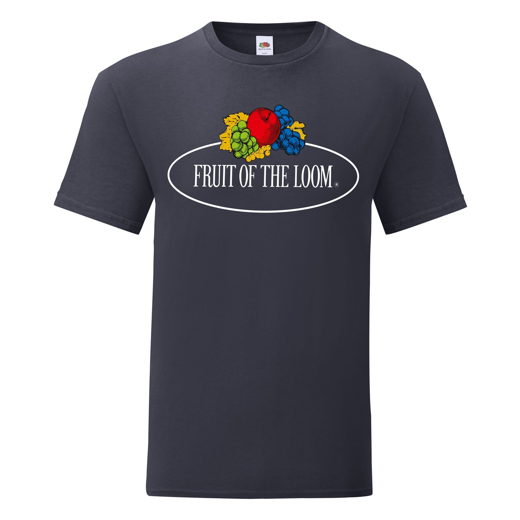 Fruit of the Loom Rundhalsshirt Iconic 150 T-Shirt deep navy - Vintage-Logo groß