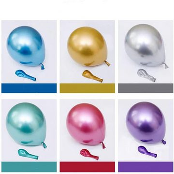 SOTOR Luftballon Luftballons Metallic,50 Stück Luftballons Bunt,Latex Luftballons, Geburtstagsfeier Einfarbige Luftballons