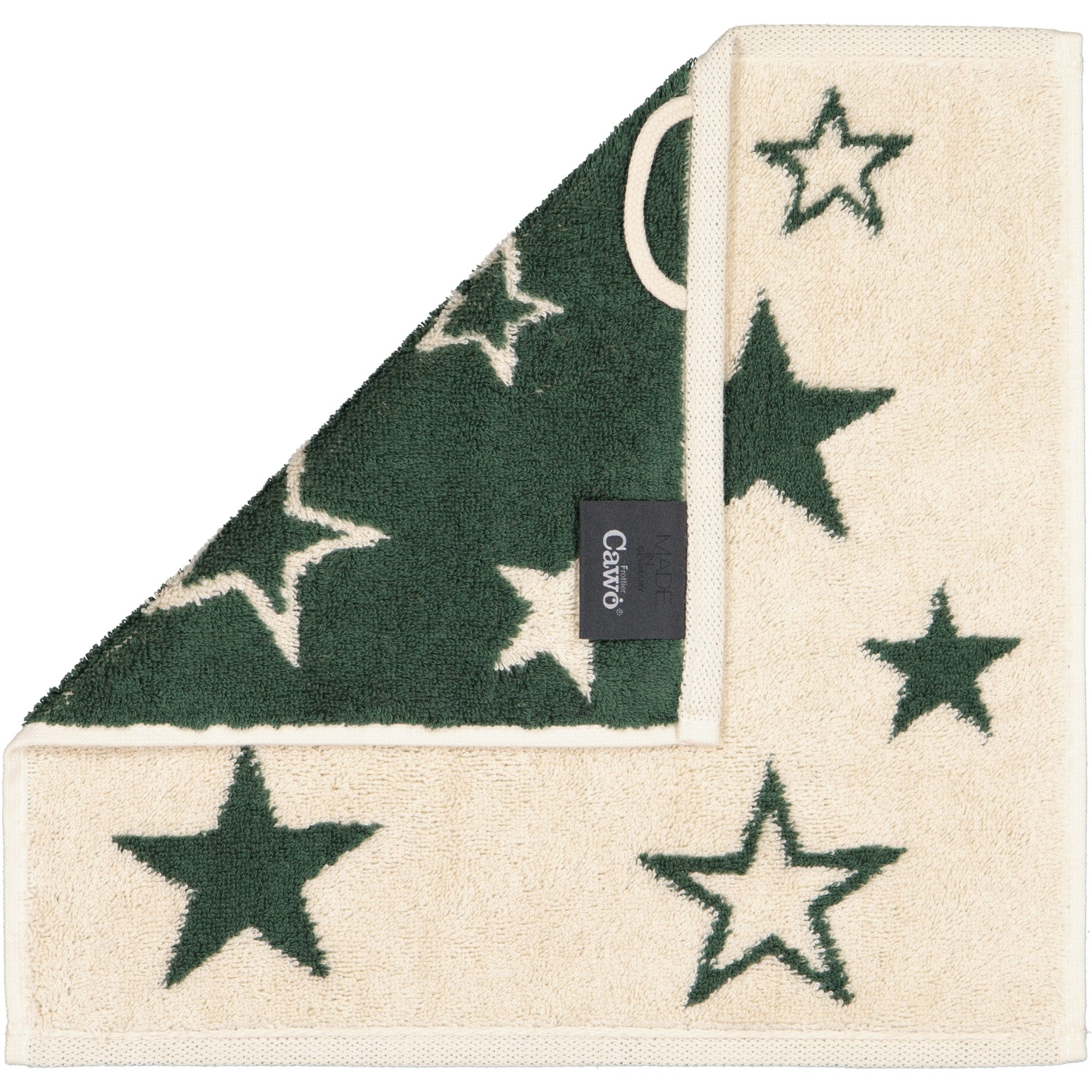 Cawö Handtücher Christmas Edition Sterne 792 3er Set Frottier, 100% Baumwolle