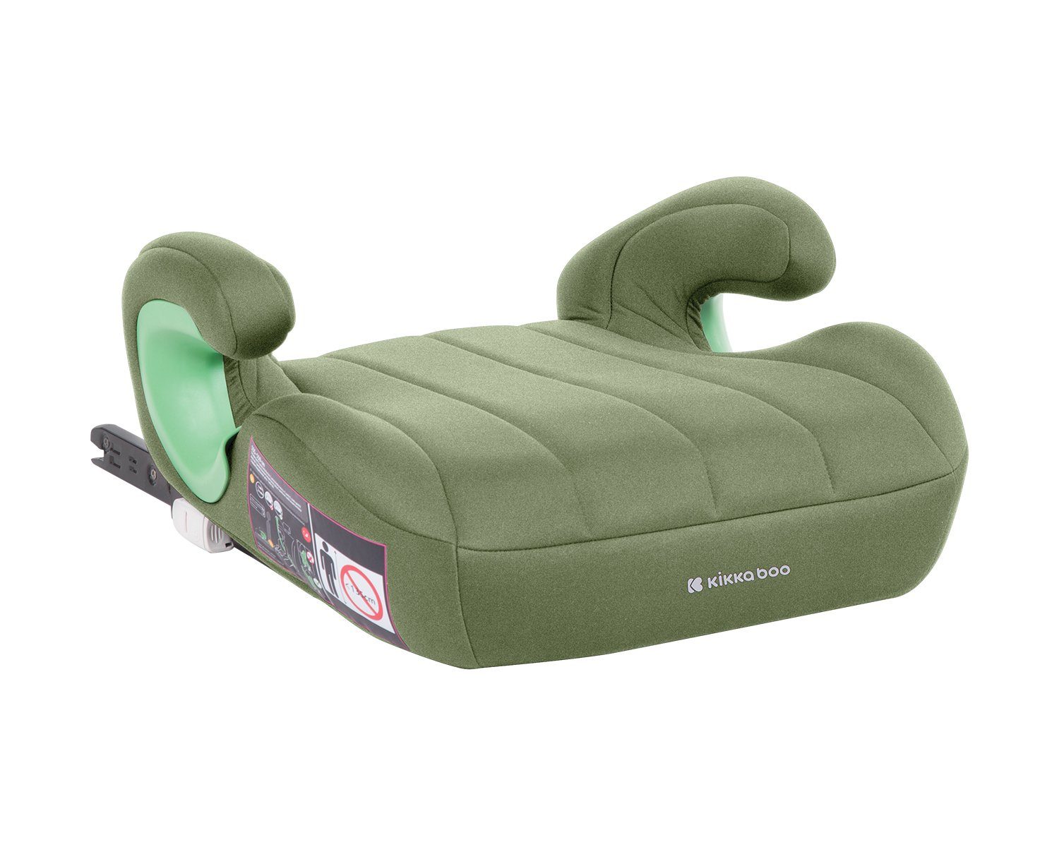 Kikkaboo Kindersitzerhöhung Kindersitz i-Way i-Size Gruppe3, bis: 36 kg, (135-150 cm) Isofix Lehne grün