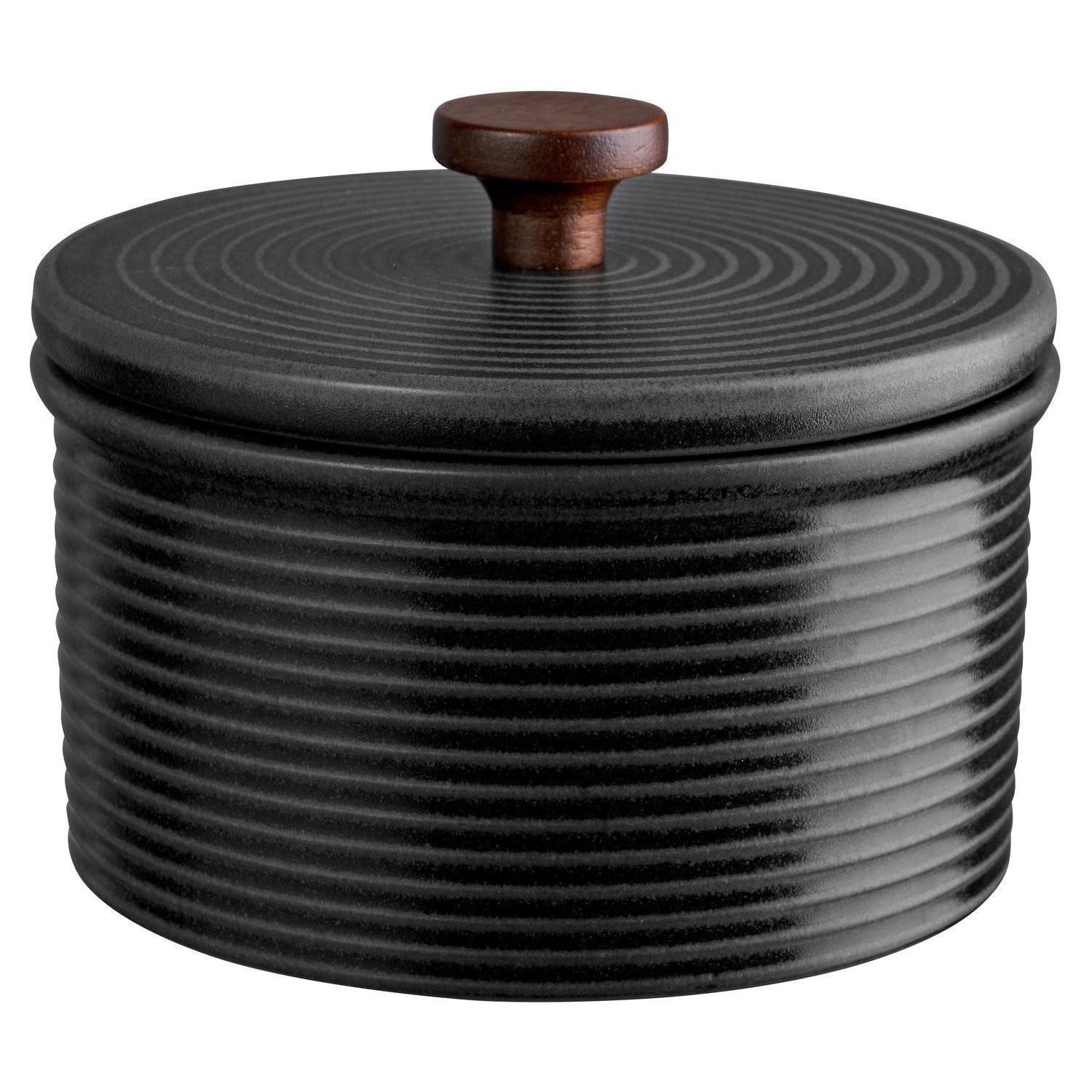 Vorratsdose mit Deckel KITCHEN'ART, Schwarz, Ø 13,5 x H 10 cm