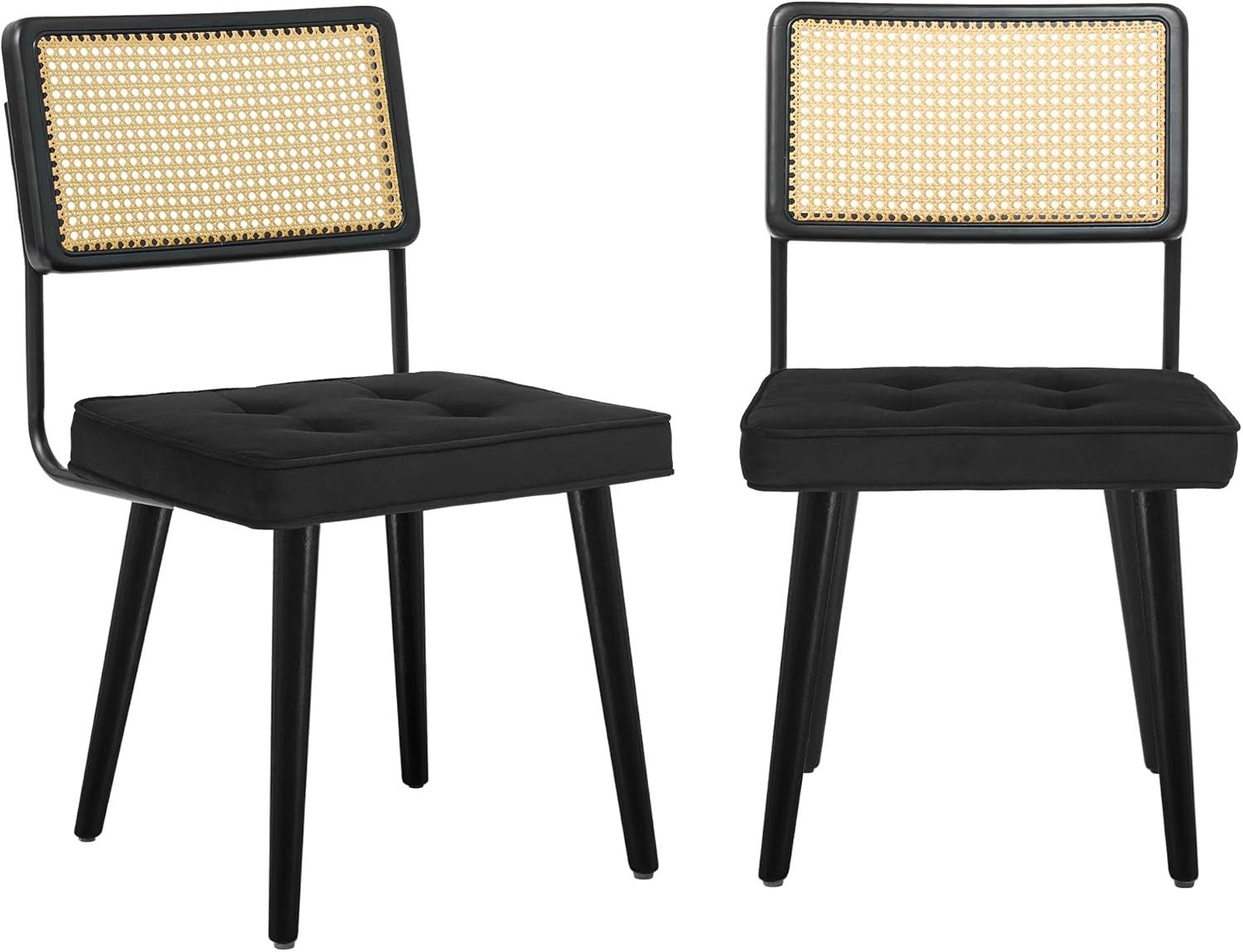 GarveeMore Esszimmerstuhl aus natürlichem Rattan 2er-Set,Küchenstühle im Mi günstig online kaufen