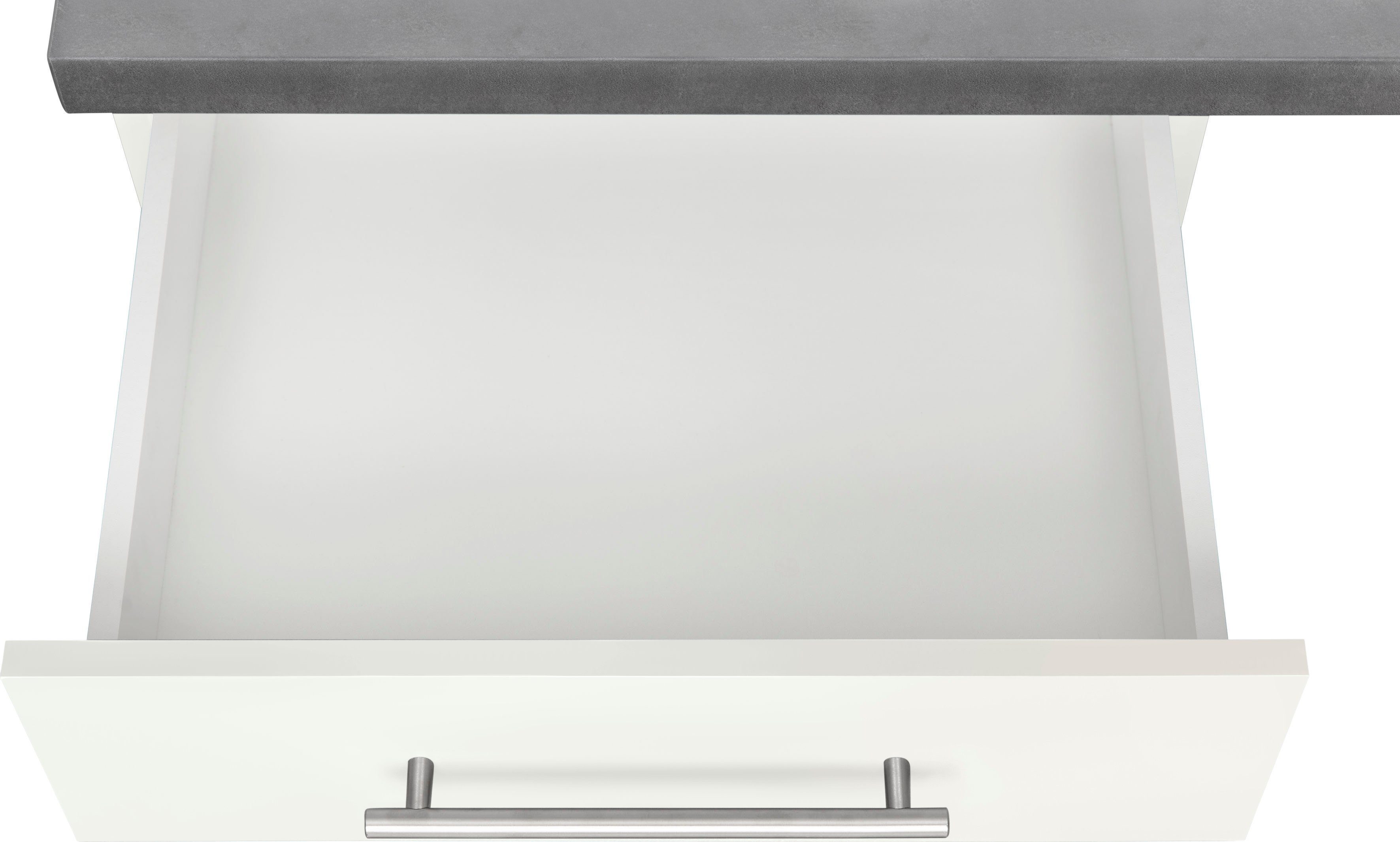 wiho Küchen Küchenzeile Cali - Küche mit E-Geräten - Komplett Set, Breite 220cm, Küche mit Hanseatic E-Geräten – Bild 5 von 5