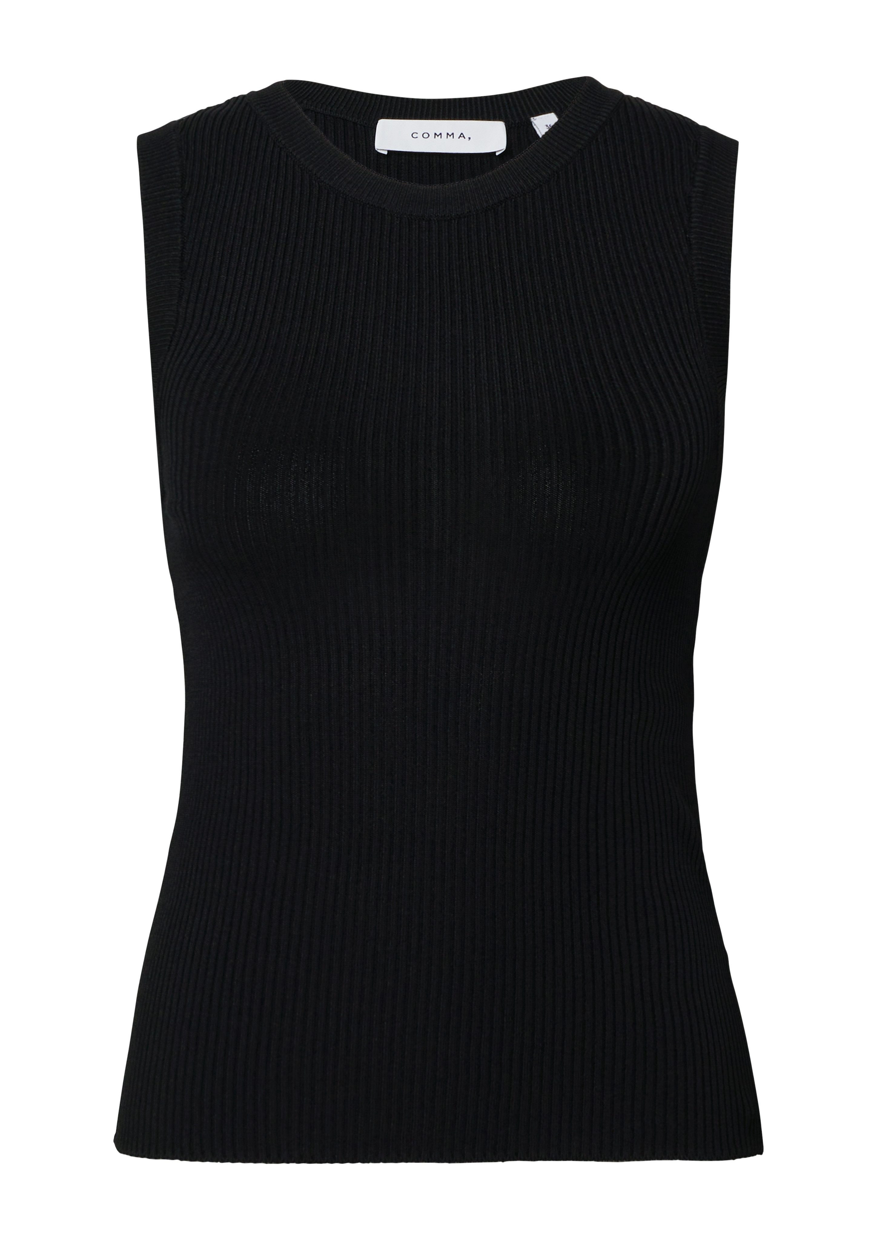 comma Stricktop aus Viskosemix im Slim Fit