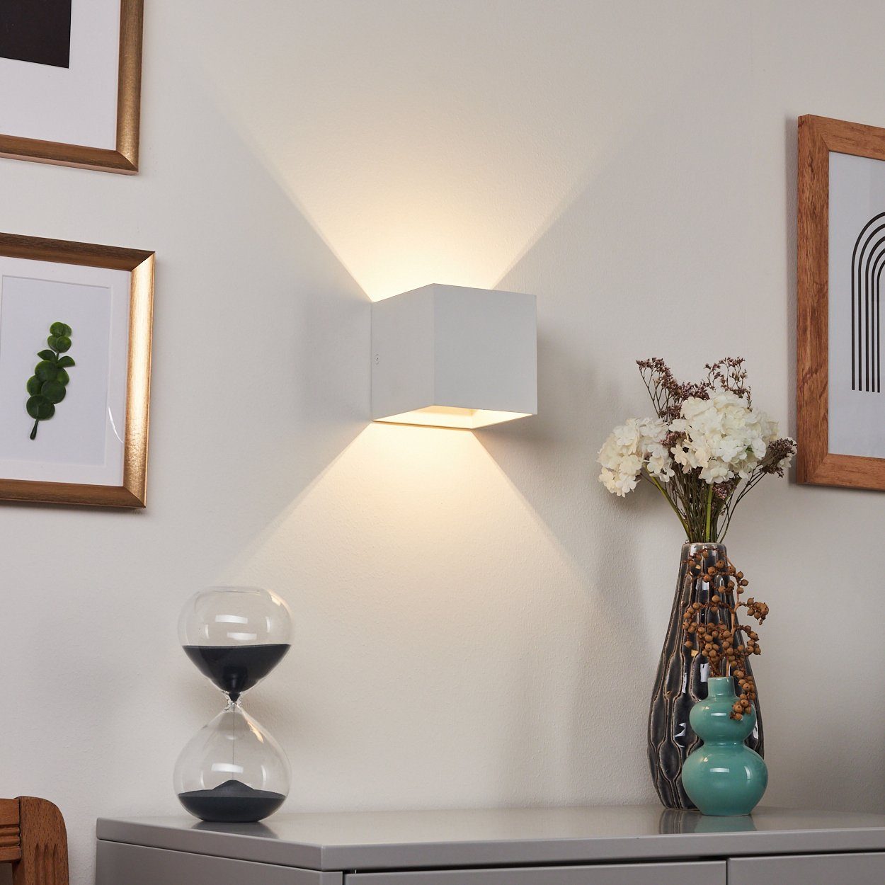 hofstein Wandleuchte »LED Wand Lampen Wohn Dielen Zimmer Leuchten Up & Down  Flur Strahler weiß modern« online kaufen | OTTO