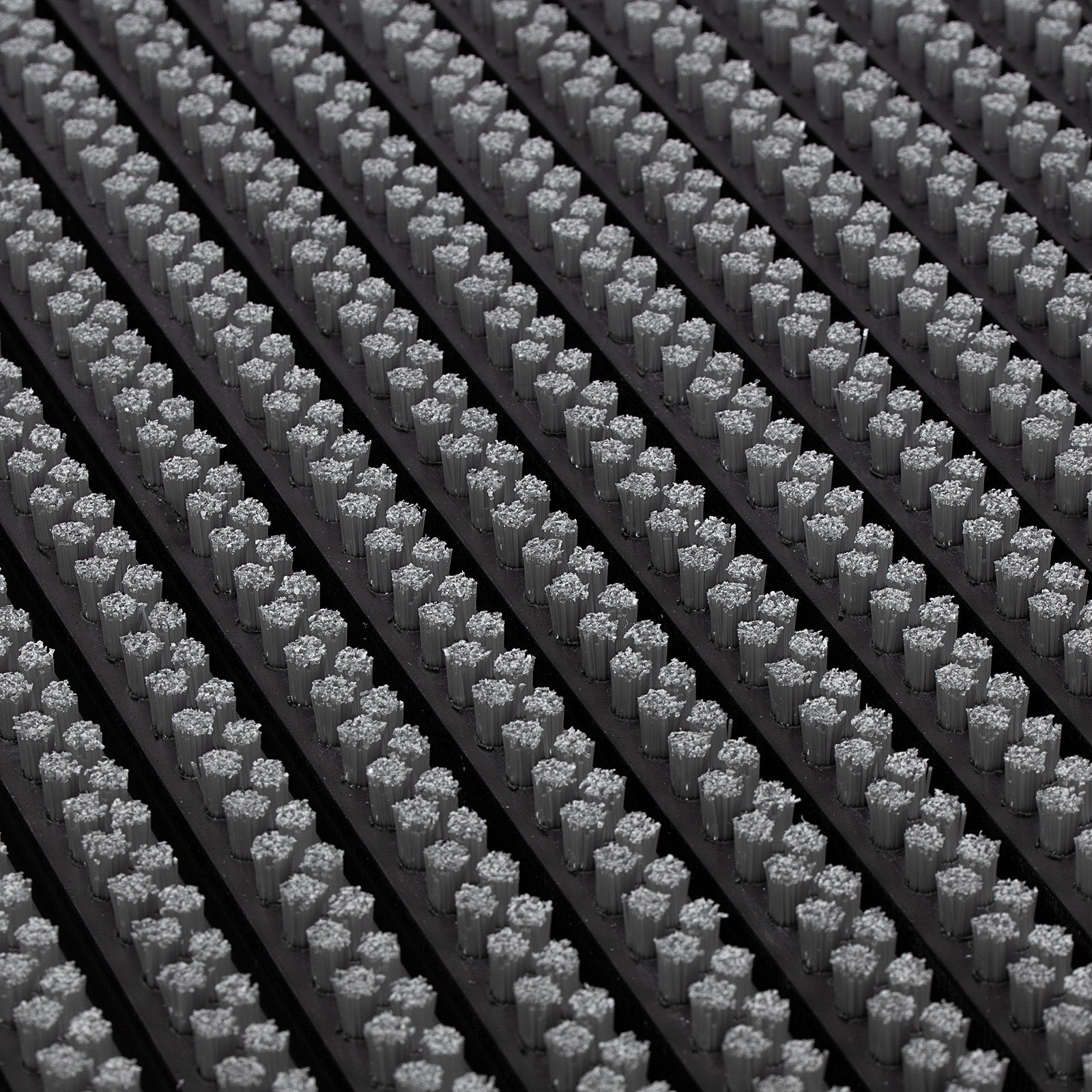 Floordirekt Fußmatte Power Brush Grau, 3 Größen, Eingangsmatte, Sauberlaufmatte, Rechteckig, Höhe: 23 mm