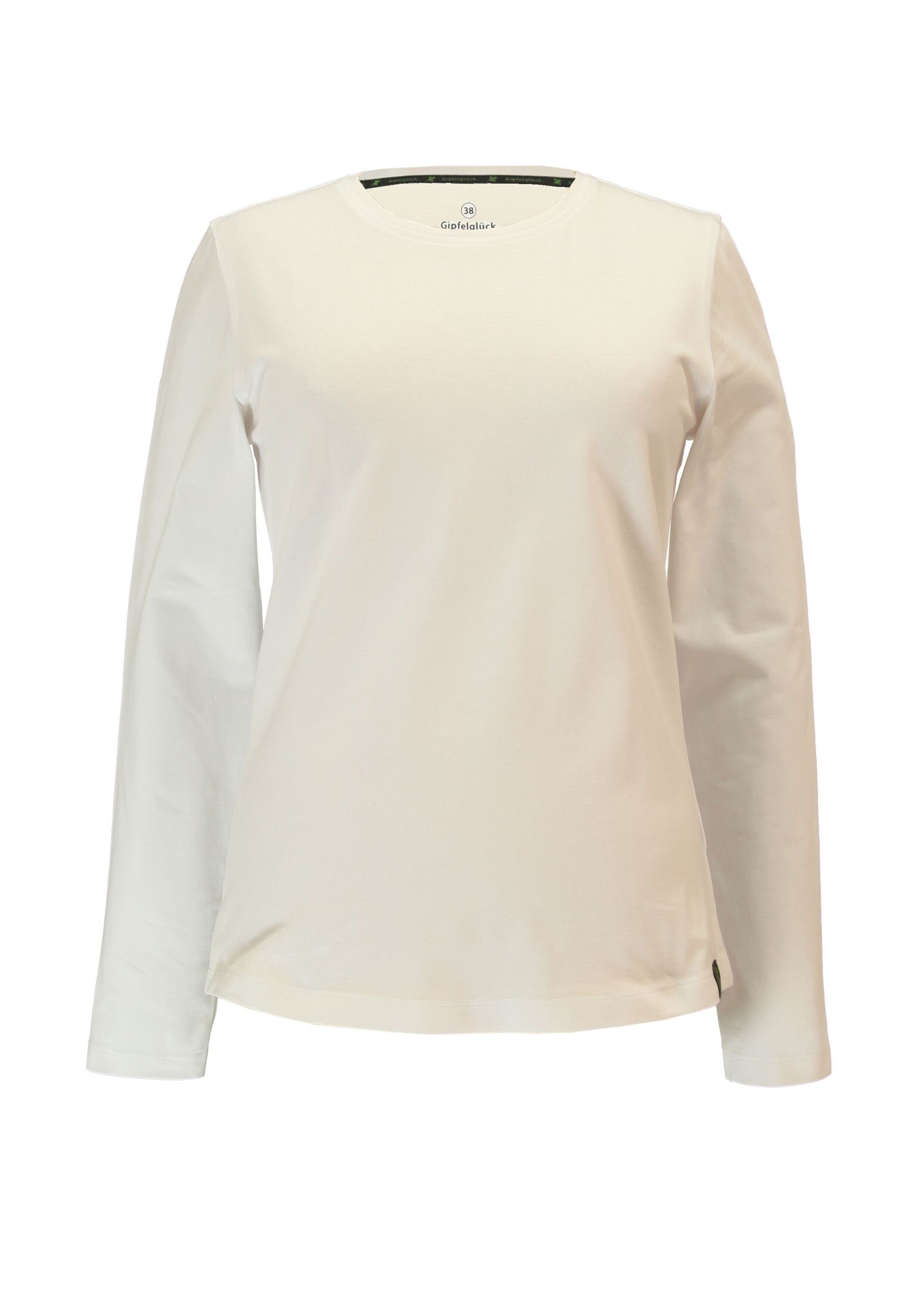 Gipfelglück Langarmshirt Bea für Damen, aus Bio-Baumwolle Optic White