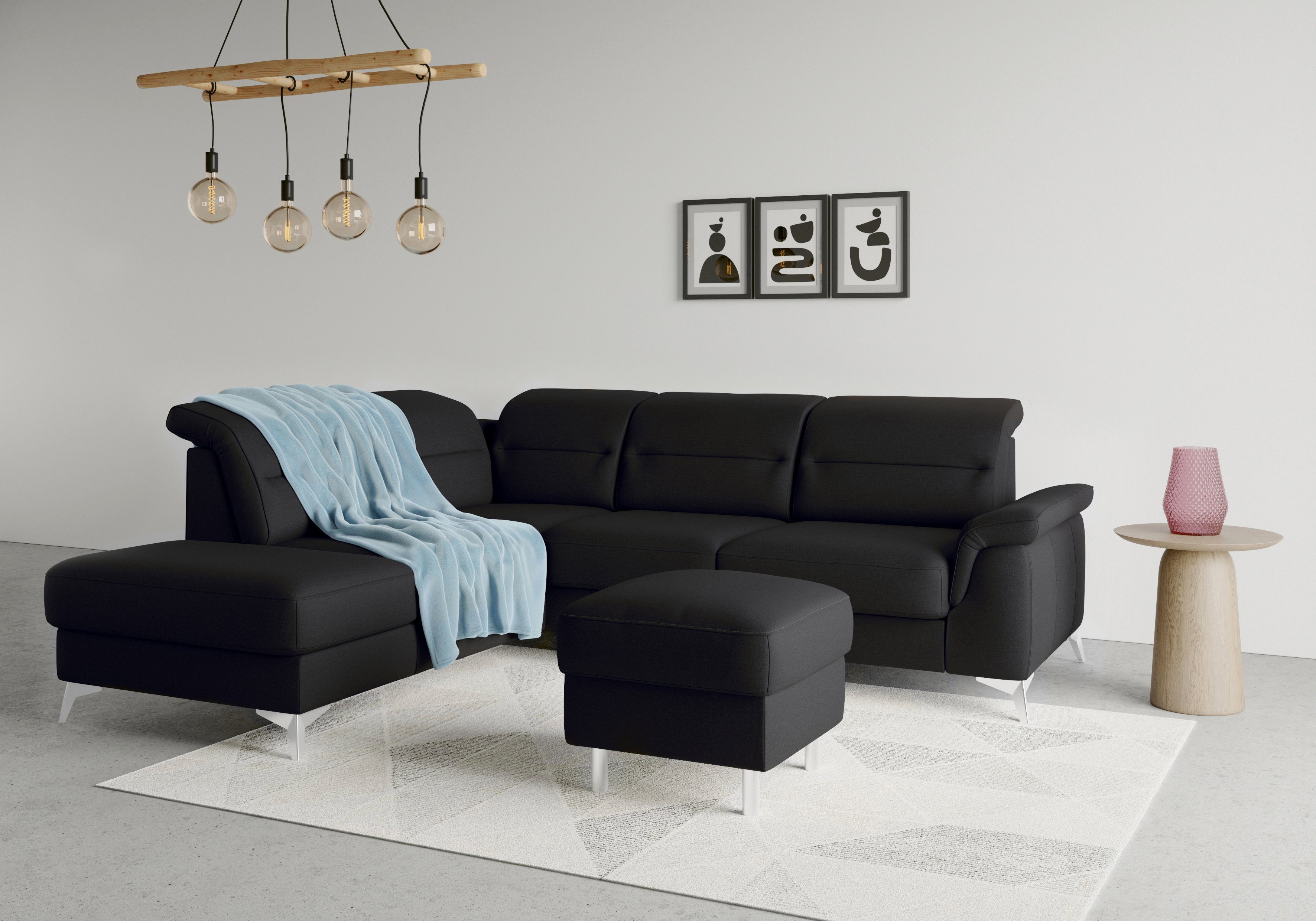 sit&more Ecksofa Sinatra, mit mane, Kopfteilverstellung Armteilfunktion optional mit und