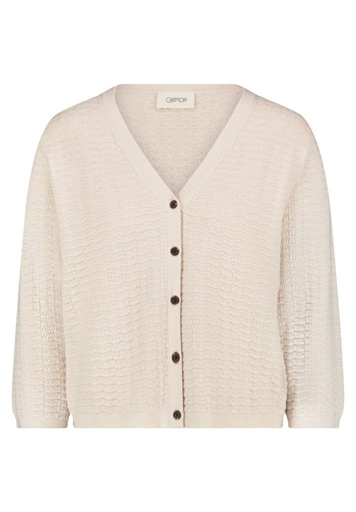 Strickjacke Strickjacke Kurz 3/4 Arm