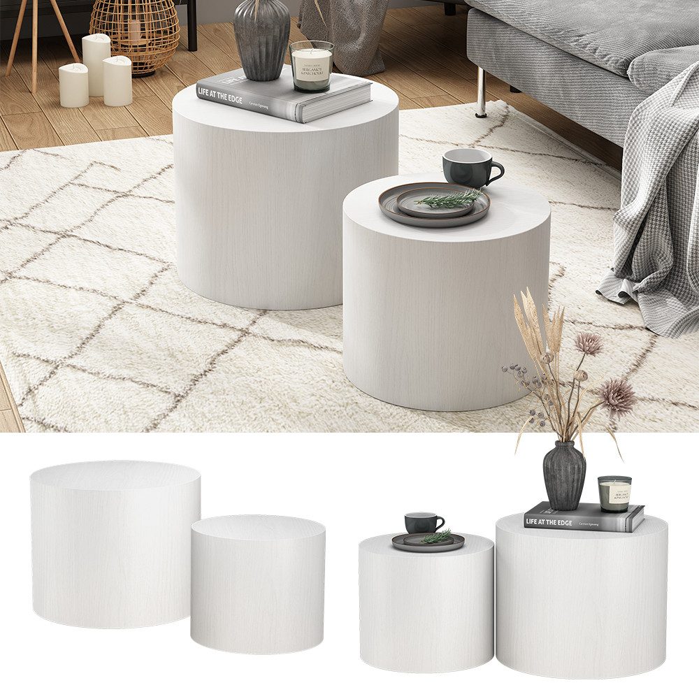 Vicco Couchtisch Giva, Weiß, 48 x 48 cm günstig online kaufen