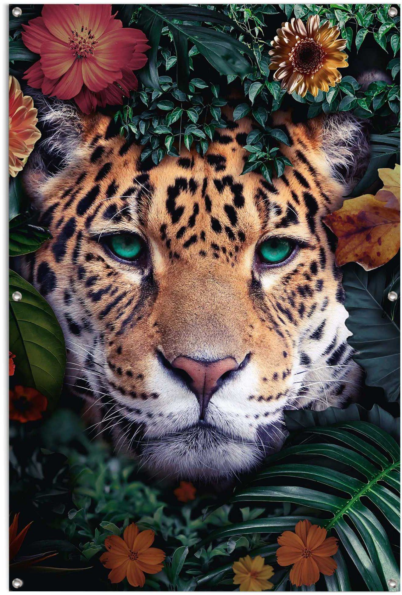 Reinders! Poster Leopard, leichtes und wasserfestes Gartenposter für den  Außeneinsatz