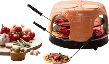 Emerio Pizzaofen PO-116124.1, Mini-Pizzaofen mit 3 Heizkreisläufen