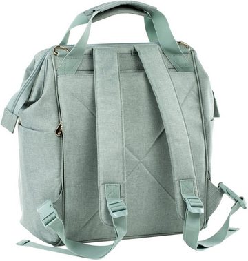 LÄSSIG Wickelrucksack Glam, Goldie, Backpack mint, PETA-approved vegan