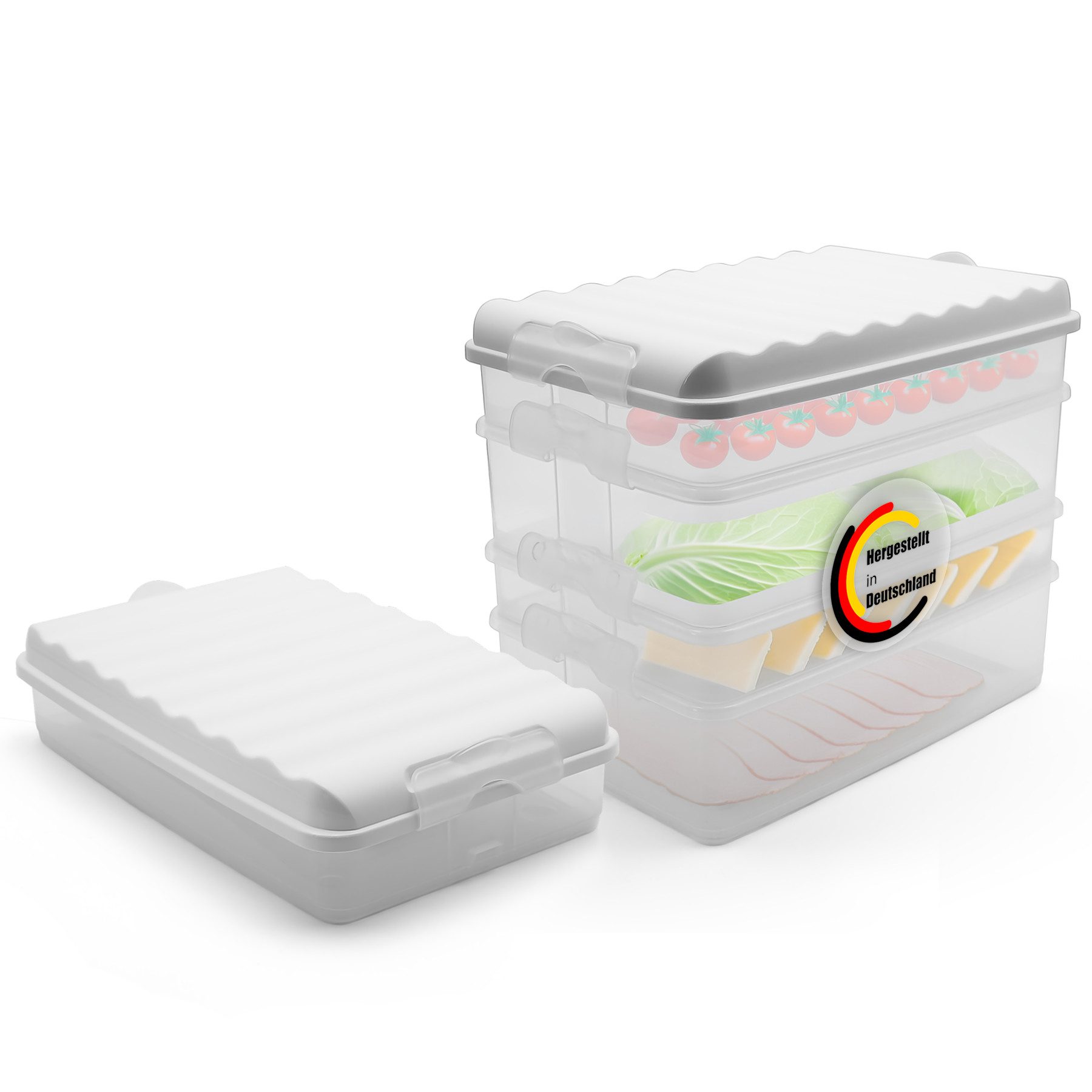 BigDean Aufbewahrungsbox 5 Stück Aufschnittboxen für günstig online kaufen