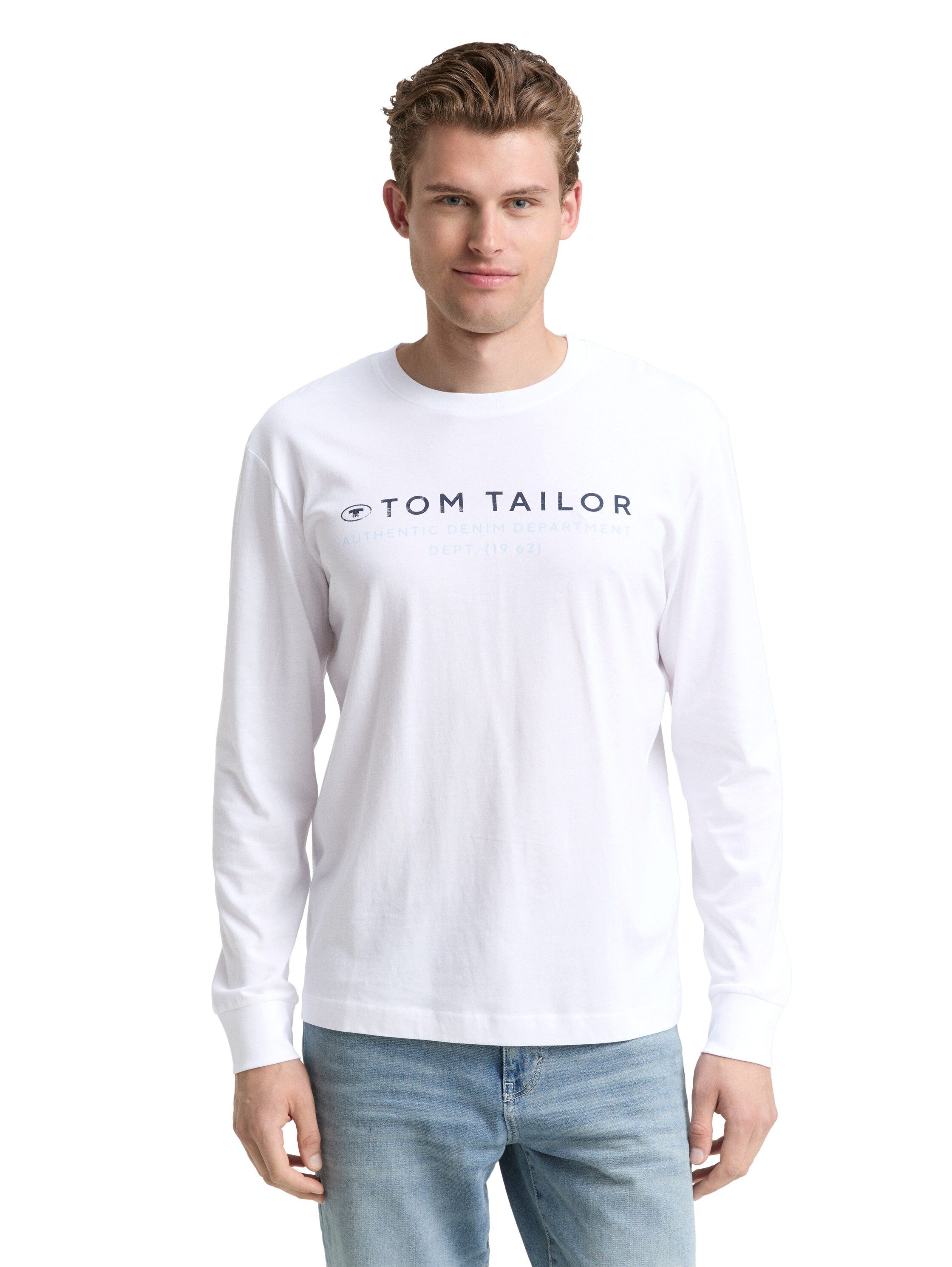 TOM TAILOR Langarmshirt mit Logo Print