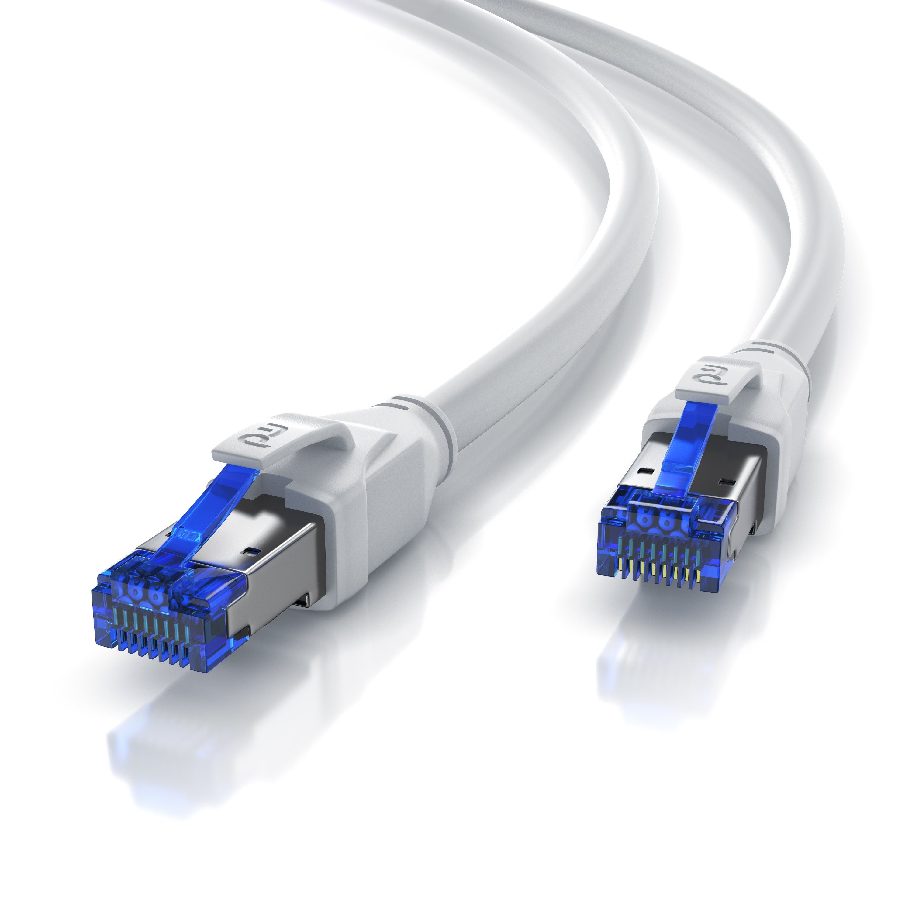 Primewire Patchkabel CAT 8 Gigabit Ethernet 40 Gbit/s S/FTP Netzwerkkabel - 20m LAN-Kabel, CAT.8, RJ-45 (Ethernet) (2000 cm), für Router, Modem, Switch, PC, ideal für Gaming, Streaming, Homeoffice