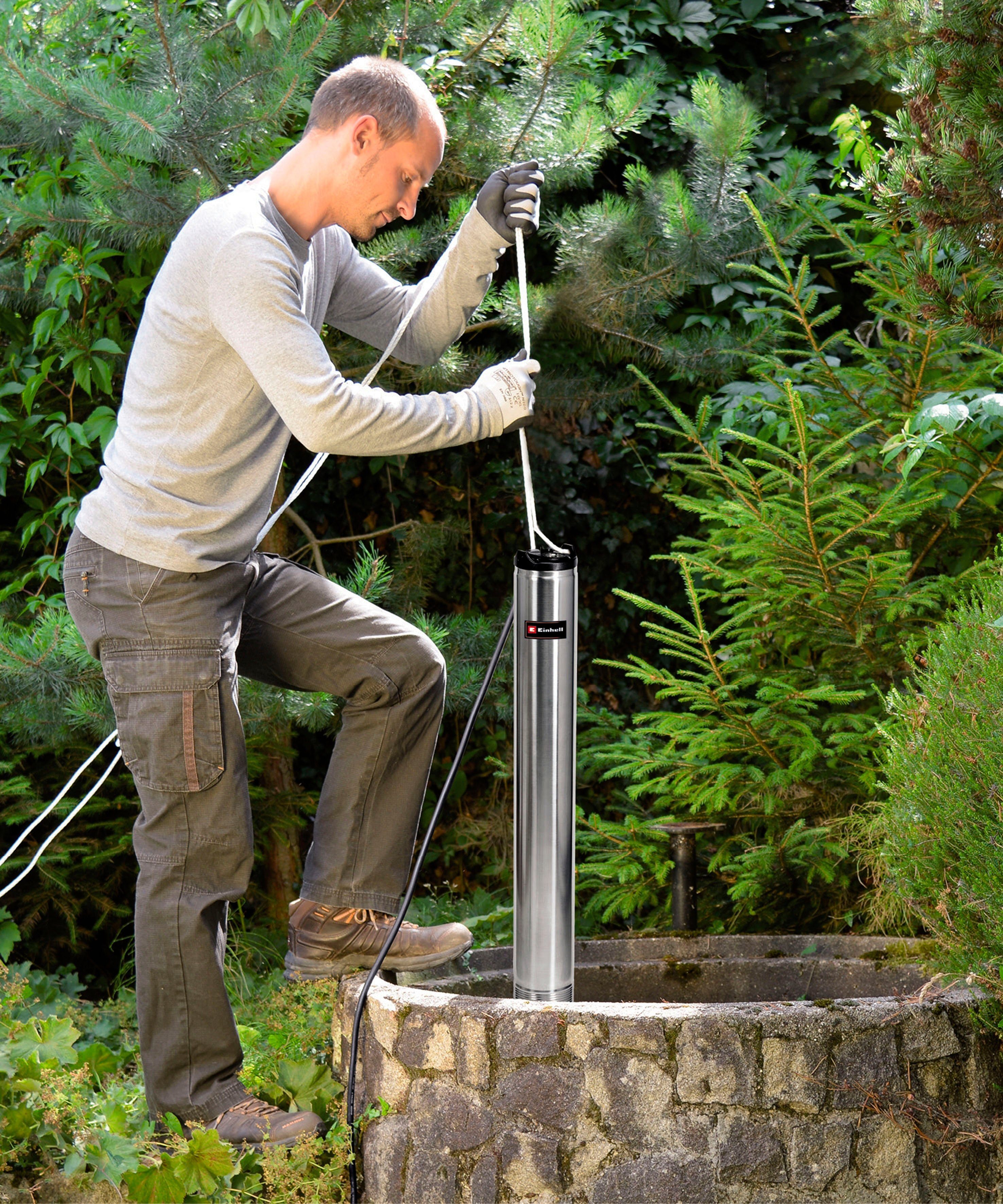 Einhell Tiefbrunnenpumpe GE-DW 1155 N-A, 6.000 l/h max. Fördermenge, Förderhöhe max. 55 m – Bild 2 von 5