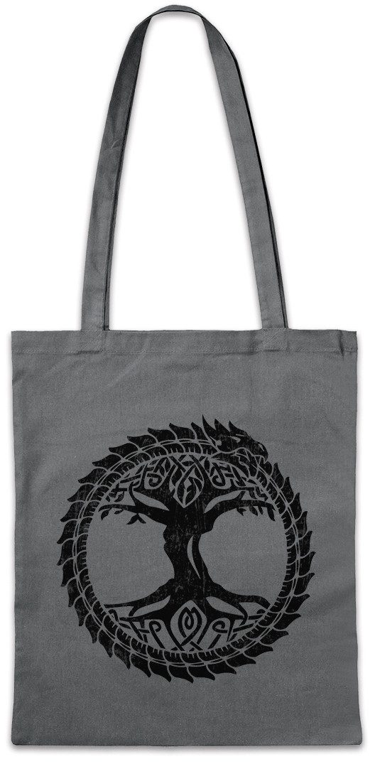 Beuteltasche Ouroboros Yggdrasil Stofftasche Celtic Irminsul Tree Loki of Life Thor