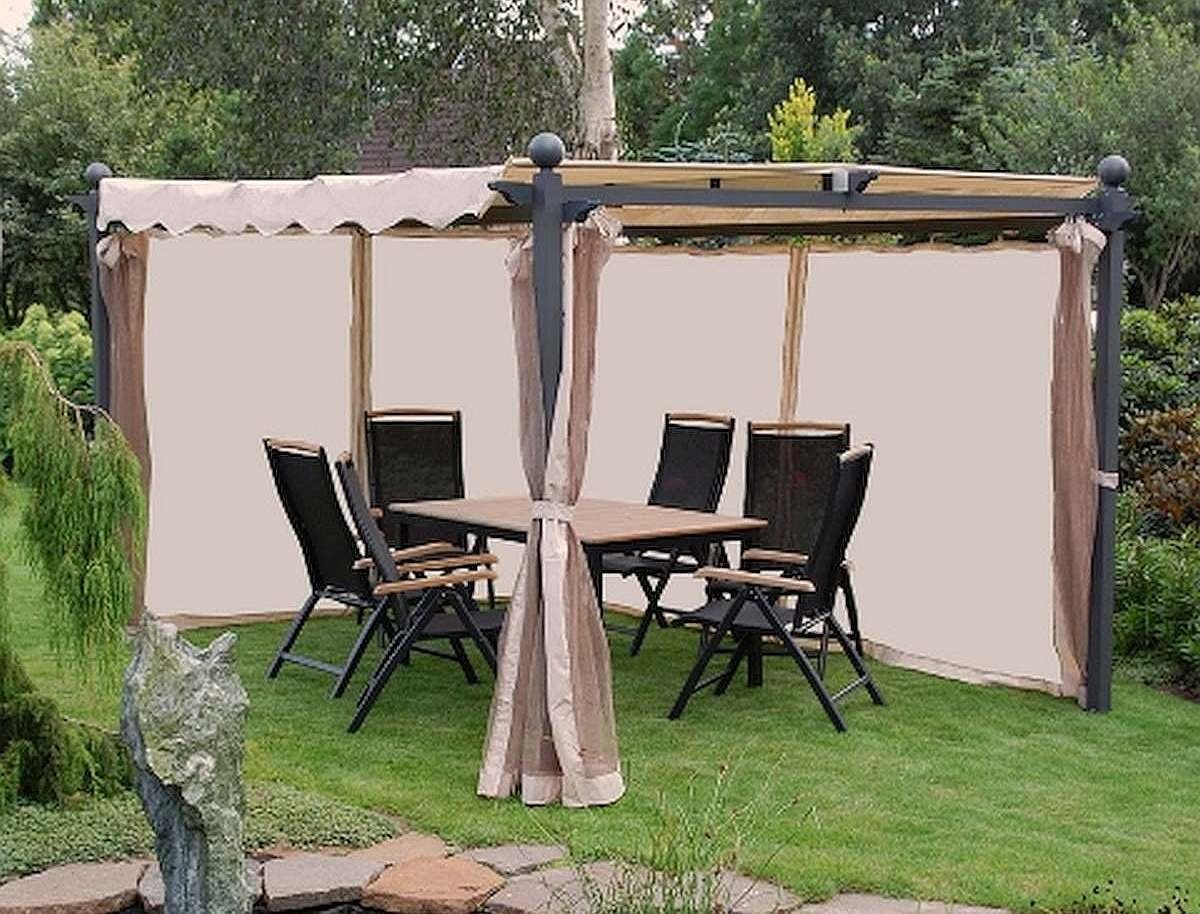 GartenHero Pavillonseitenteil Pavillon Sichtschutz 4 Seitenteile blickdicht für Stand-Markise 3x4m Avantos