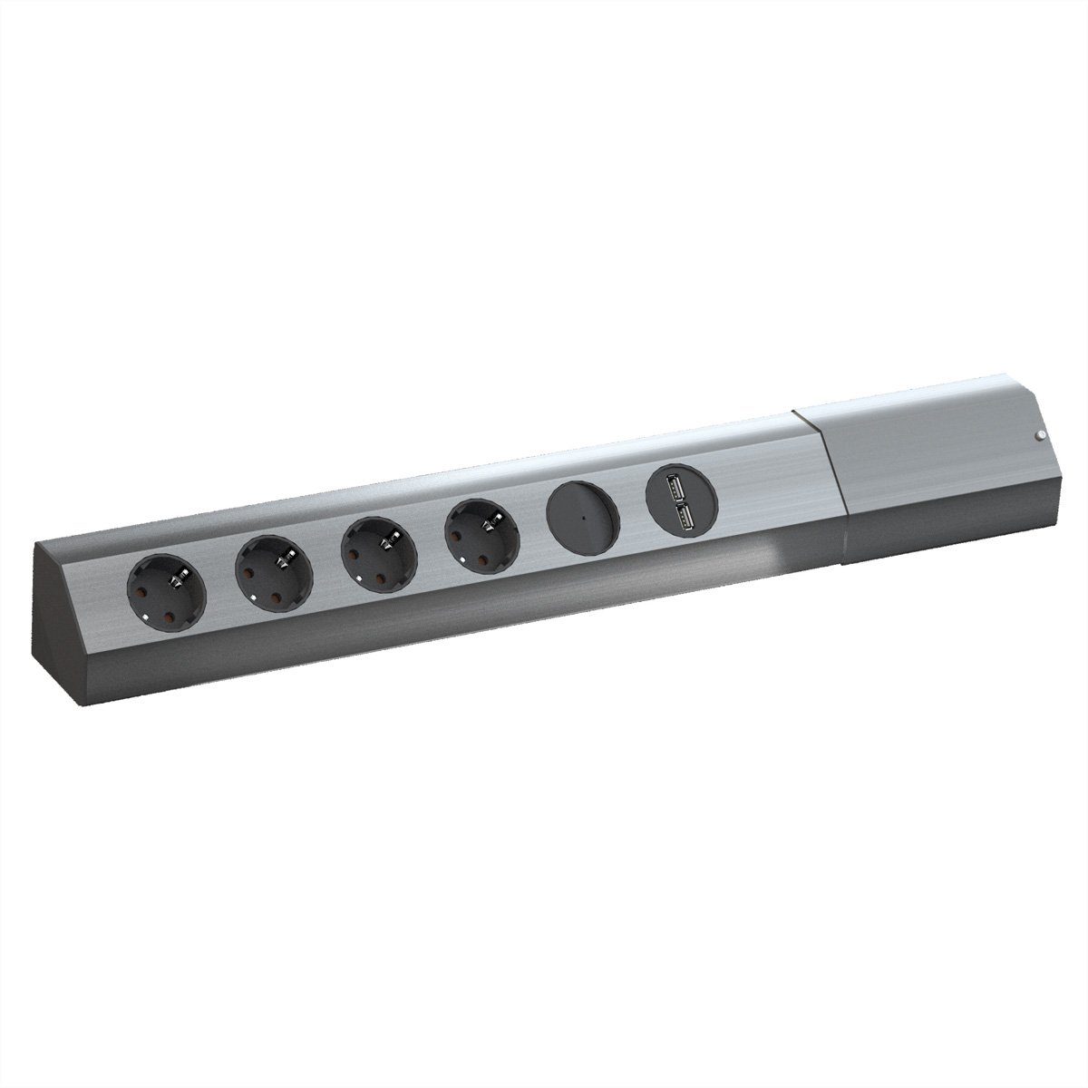Bachmann CASIA 4x 2 Steckdosenleiste Schutzkontakt, USB-Charger m) (Kabellänge Schalter