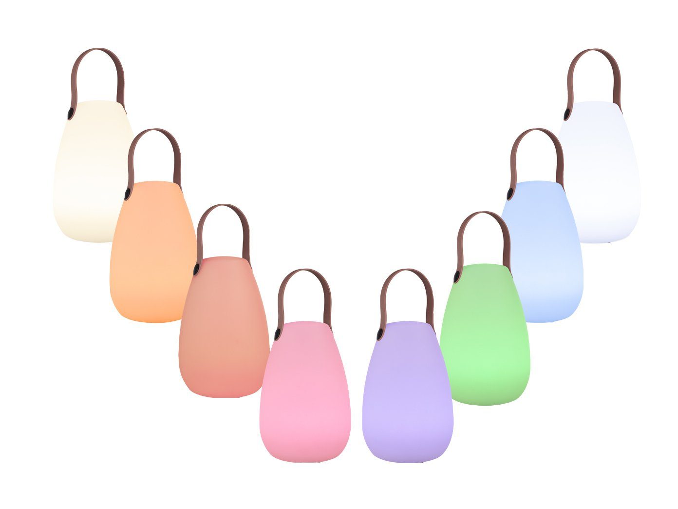 smartwares Außen-Tischleuchte, Farbwechsel, LED fest integriert, 2er SET Outdoor Außen-Leuchten ohne Strom-Kabel RGB Wechsler H: 21,5cm