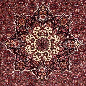 Orientteppich Perser - Bidjar rund - 205 x 205 cm - dunkelrot, morgenland, rund, Höhe: 15 mm, Wohnzimmer, Handgeknüpft, Einzelstück mit Zertifikat