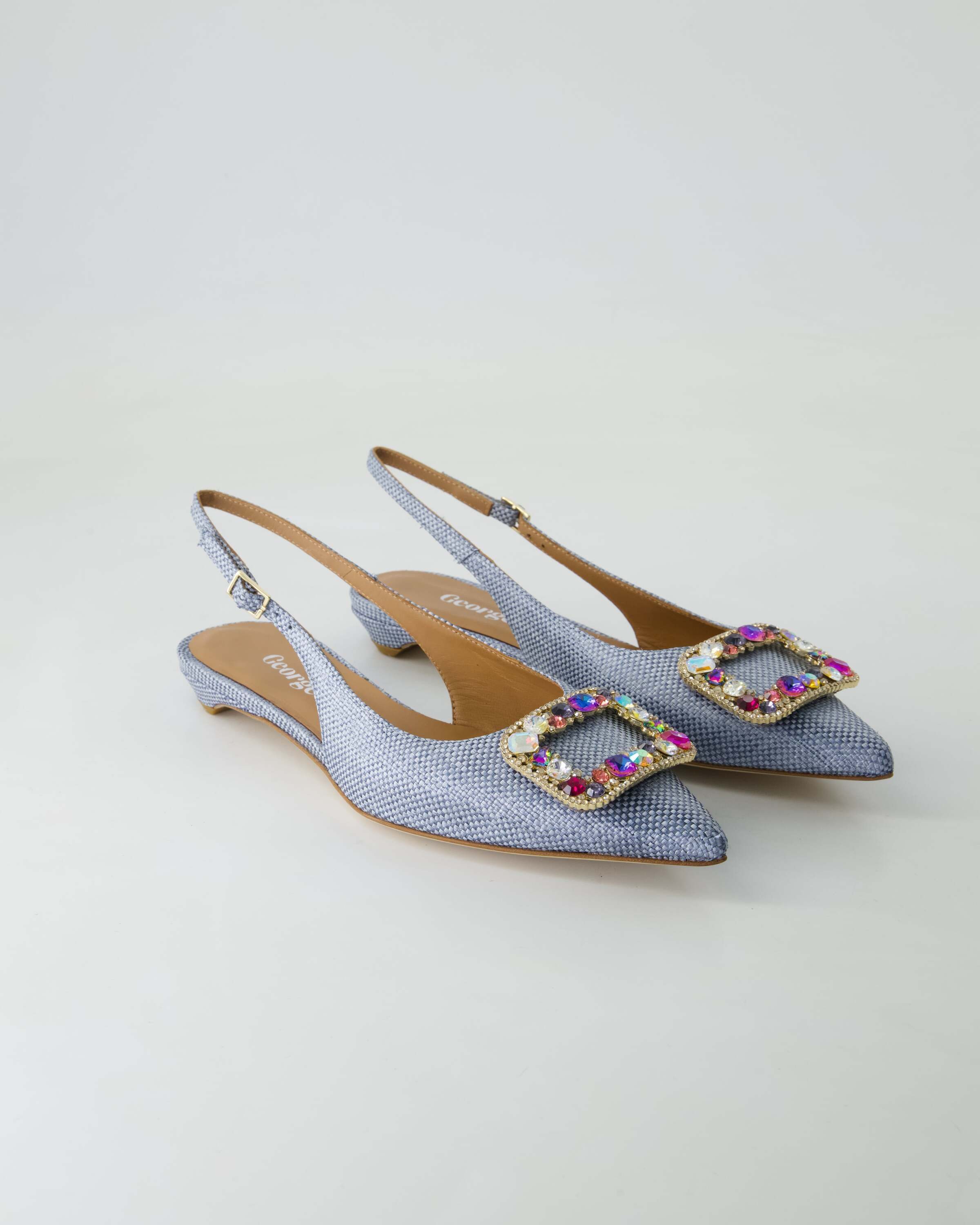 George Watts N802-904 Slingpumps Obermaterial: Textil