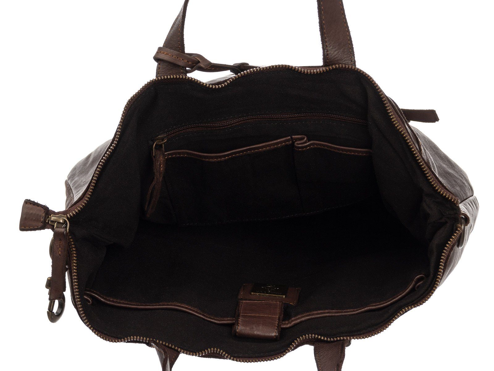 Daypack Casual Rucksack, Ankeranhänger 2nd Cool Backpack-Style HARBOUR Darkbrown Herakles