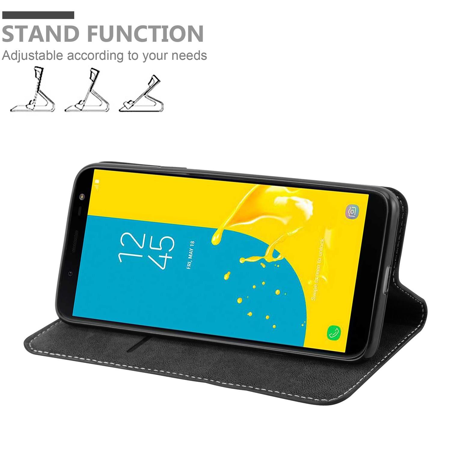 Cadorabo Handyhülle für Samsung Galaxy J6 2018 Hülle Samsung Galaxy J6 2018, Klappbare Handy Schutzhülle - Hülle - mit Standfunktion und Kartenfach