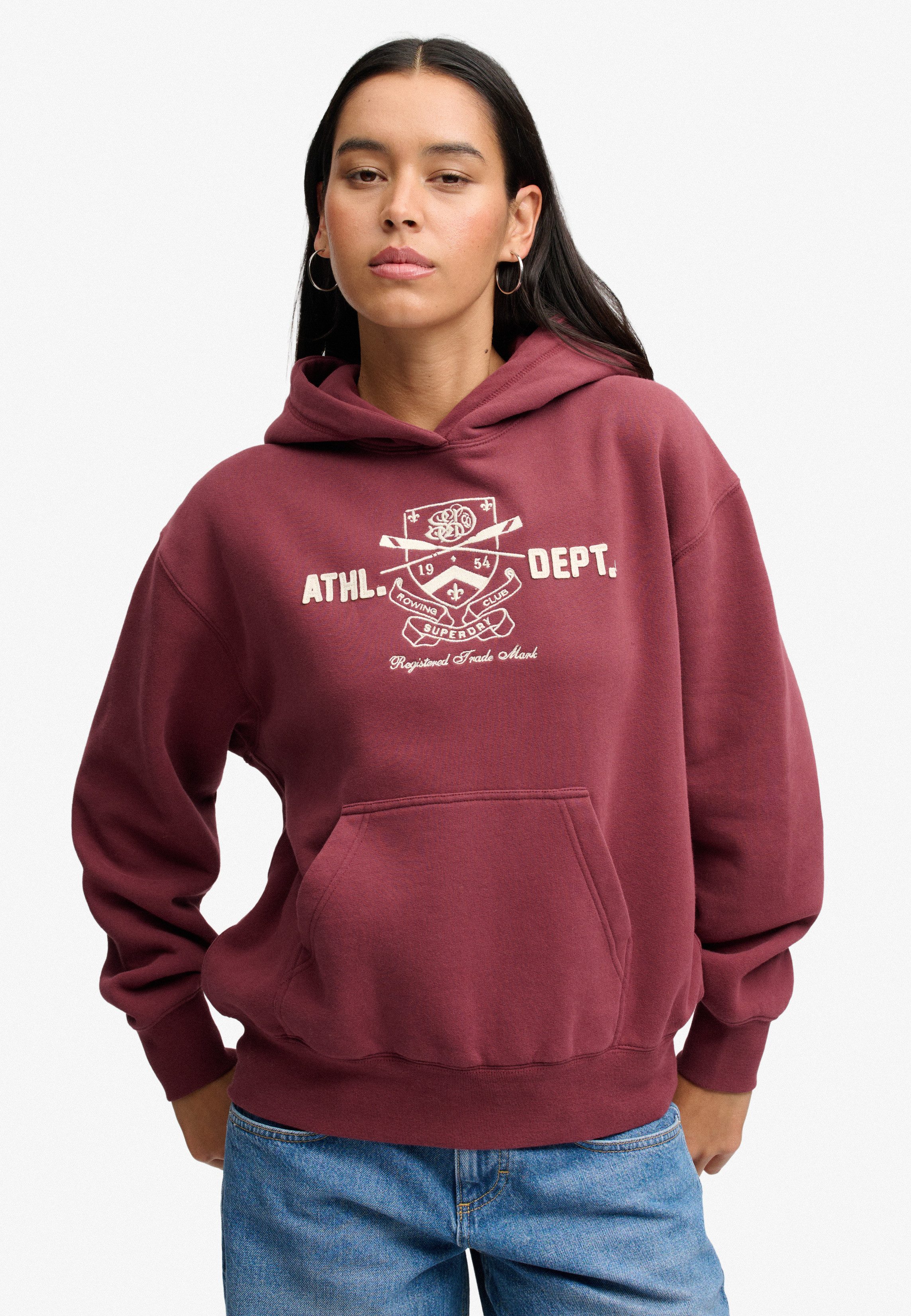 Superdry Kapuzensweatshirt COUNTRY CLUB HOOD Baumwollmischung, relaxed fit