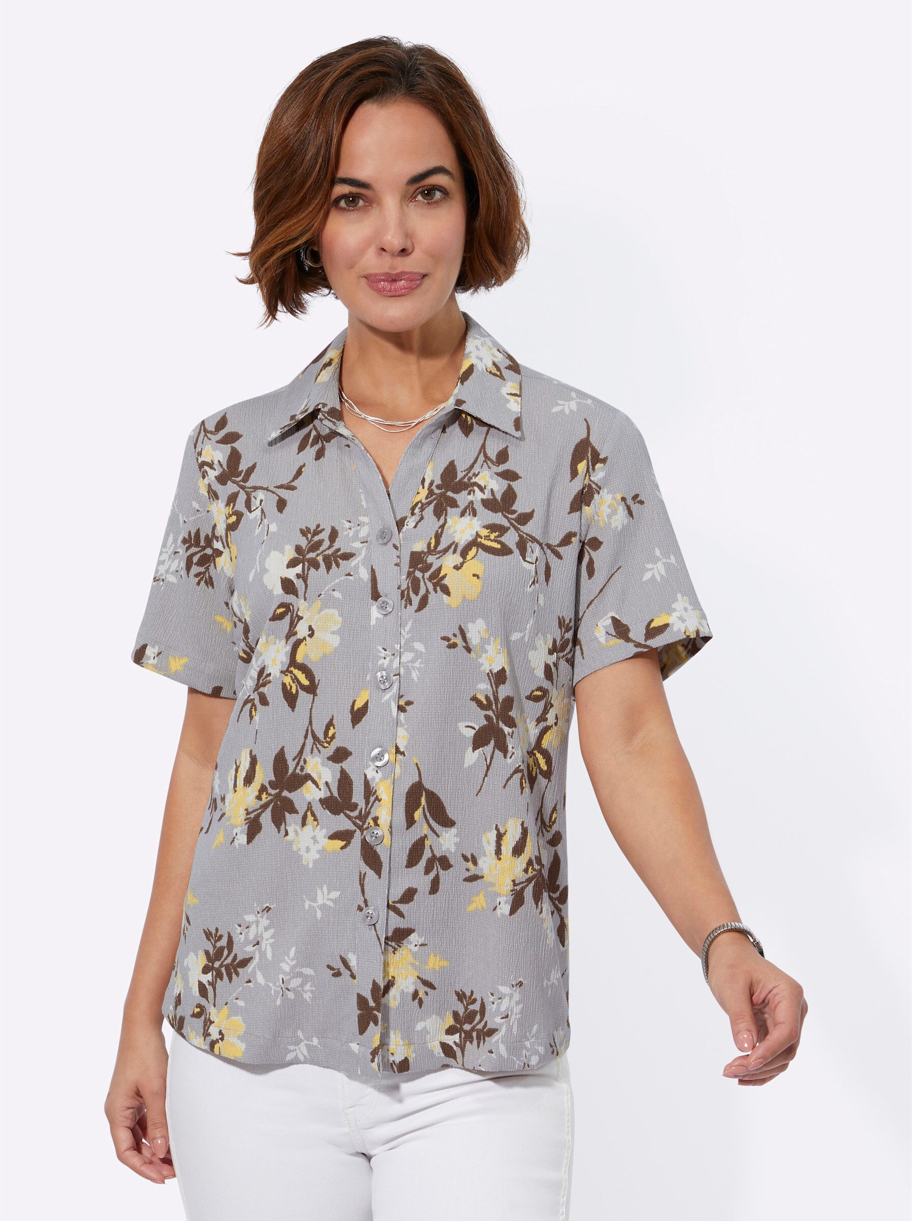 Klassische Bluse Crêpebluse